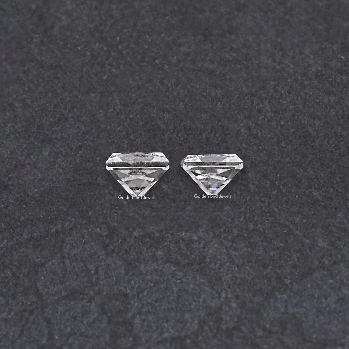 Off White French Cut Loose Moissanite Pair