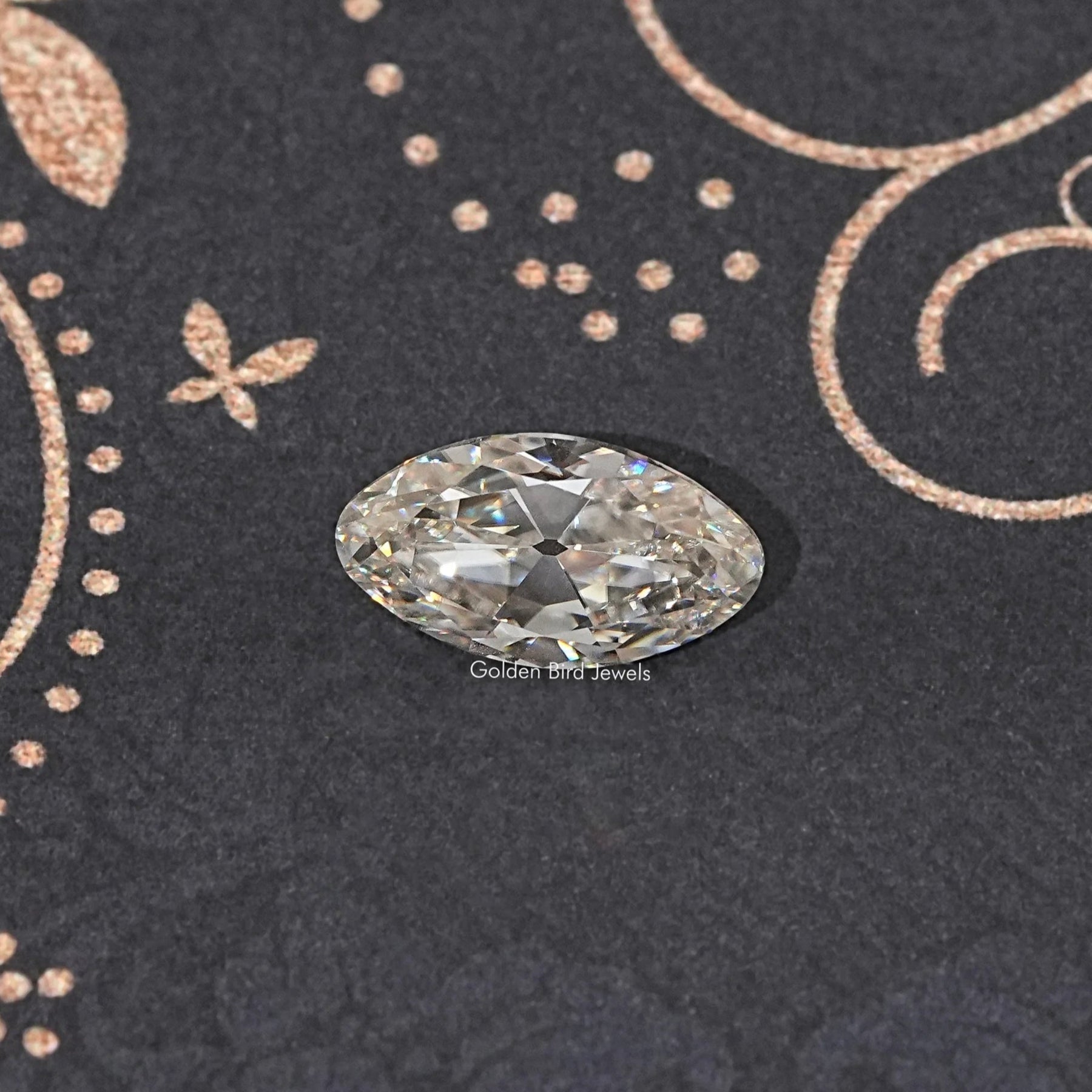 View Of Old Mine Moval Cut Loose Moissanite Stone