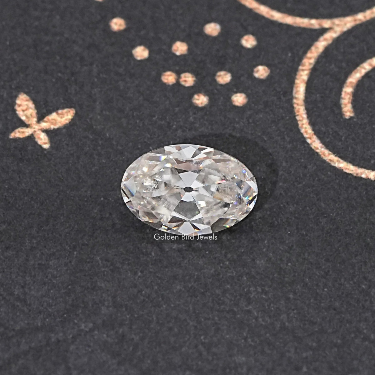 View Of Old Mine Oval Cut Loose Moissanite Stone