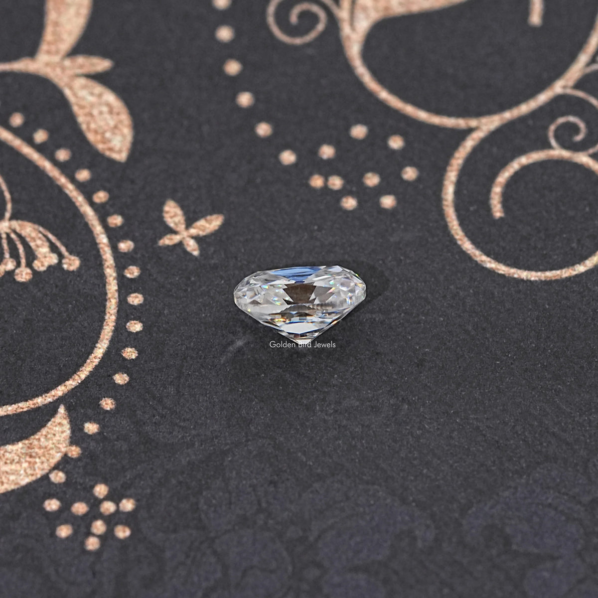 Side View Of Old Mine Cushion Cut Loose Moissanite Stone