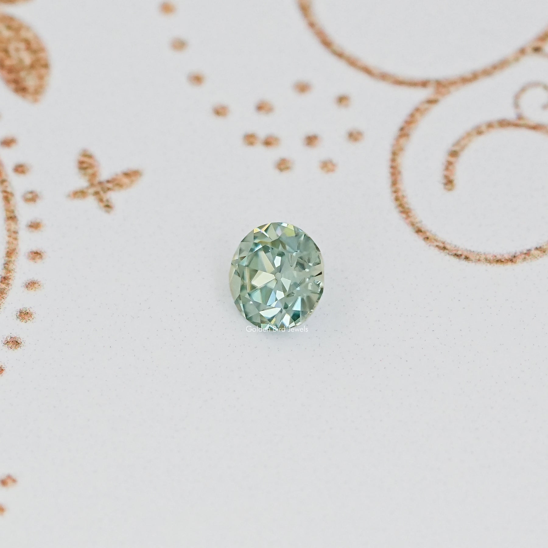 Cyan Blue Old European Round Loose Moissanite