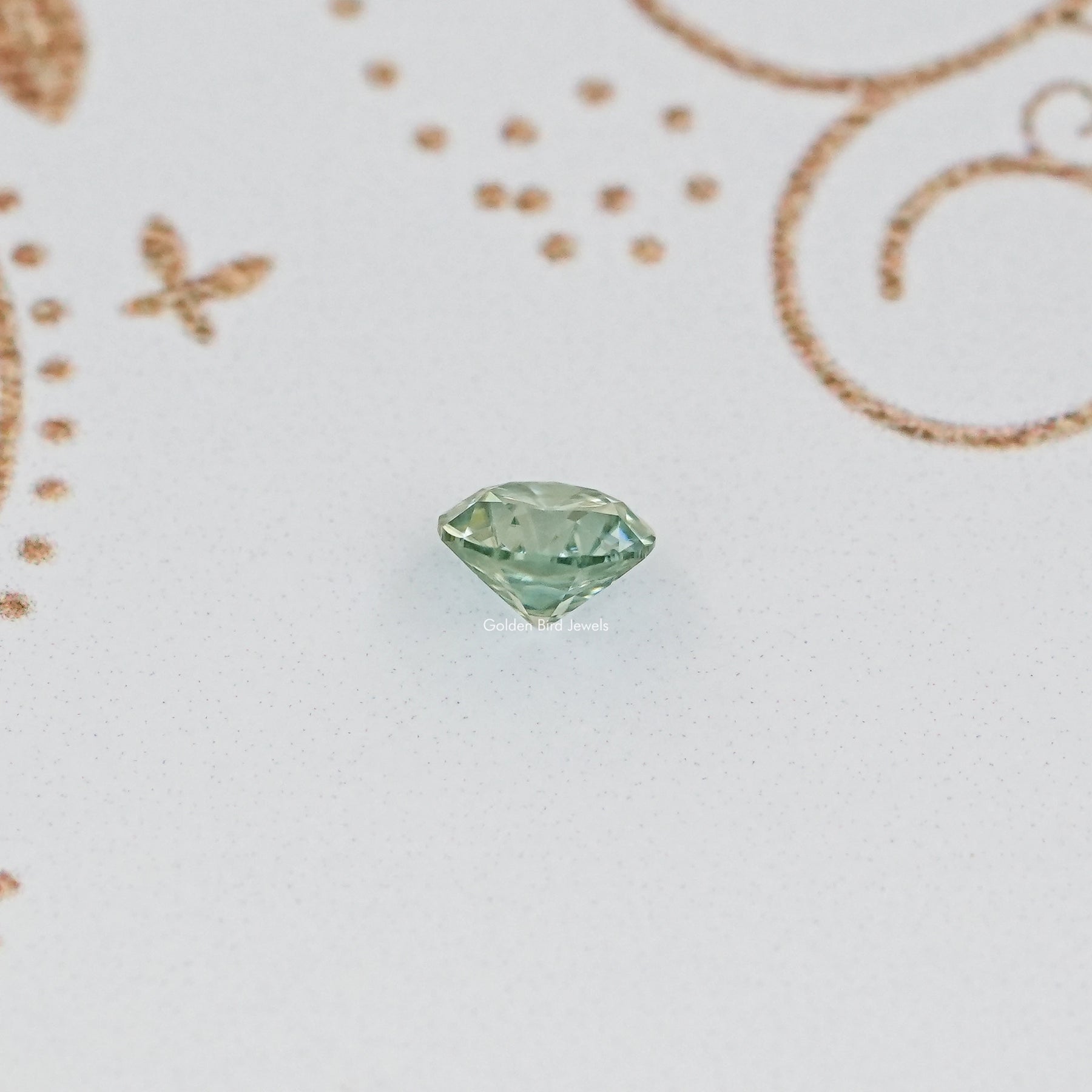 Cyan Blue Old European Round Loose Moissanite