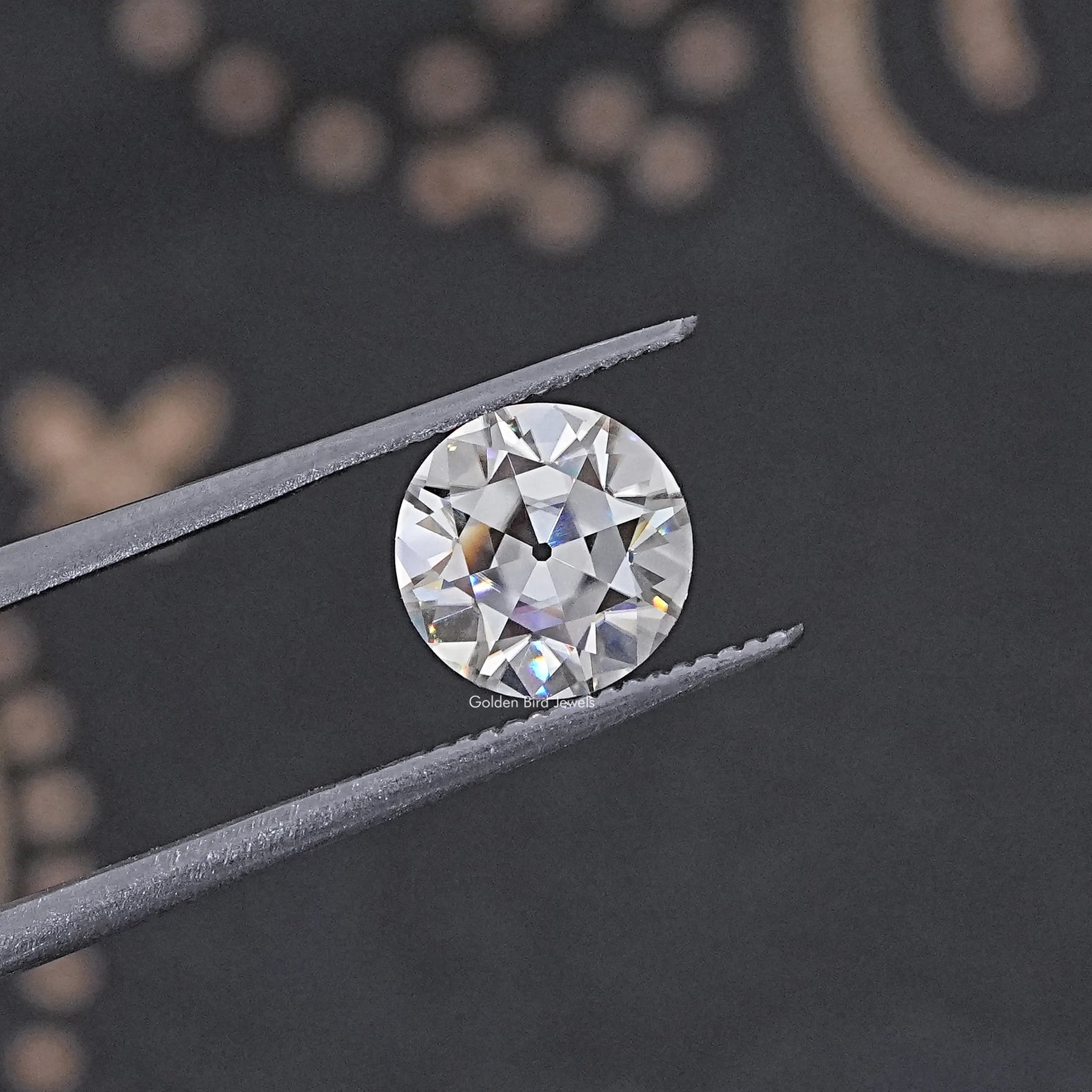 3,28 CT alter europäischer Schliff, runder, lockerer Moissanit