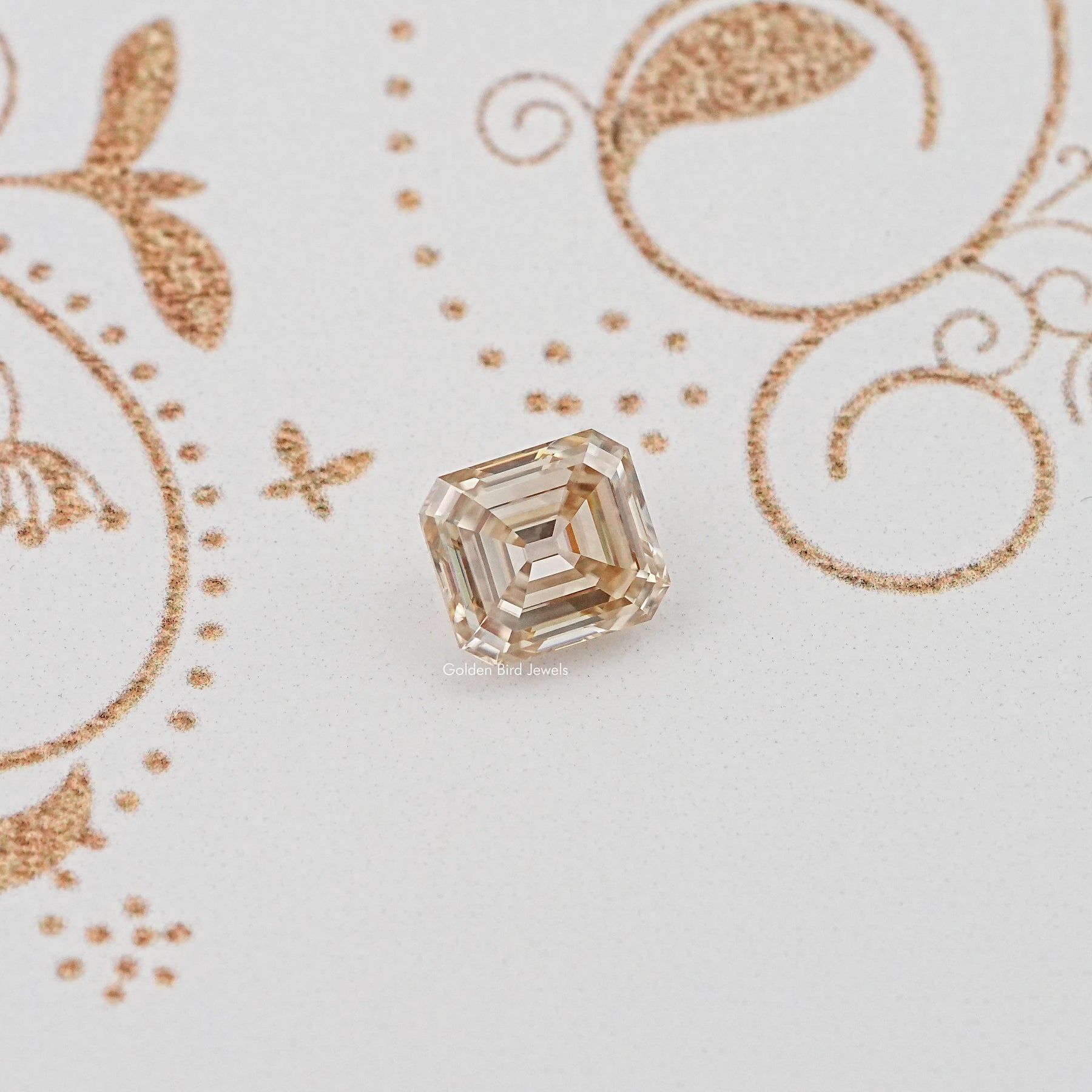 Top View of Old Mine Asscher Cut Loose Moissanite Stone