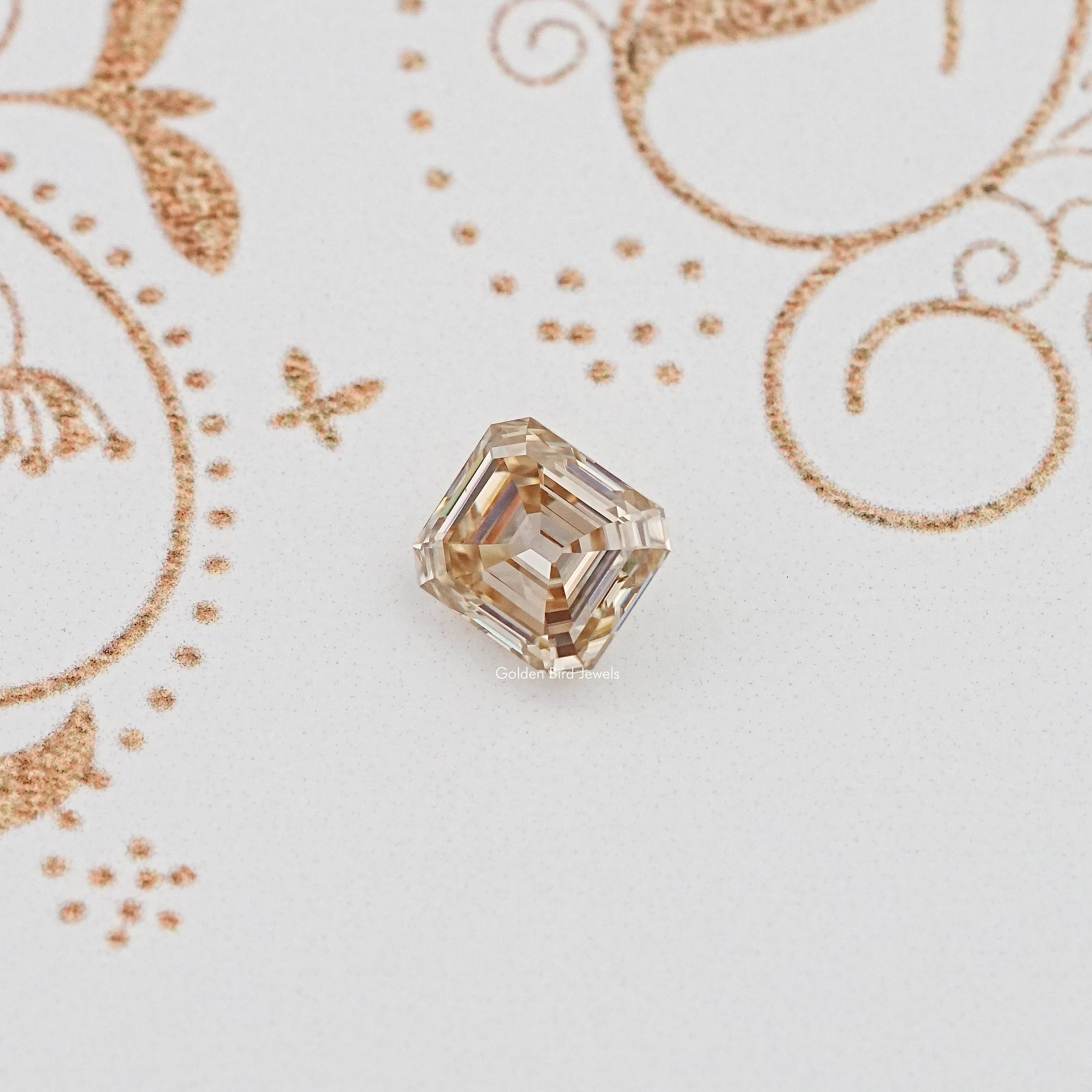Front View Of Old Mine Asscher Cut Loose Moissanite Stone