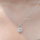 Close up view of Old Mine Cushion Cut Lab Diamond Halo Pendant