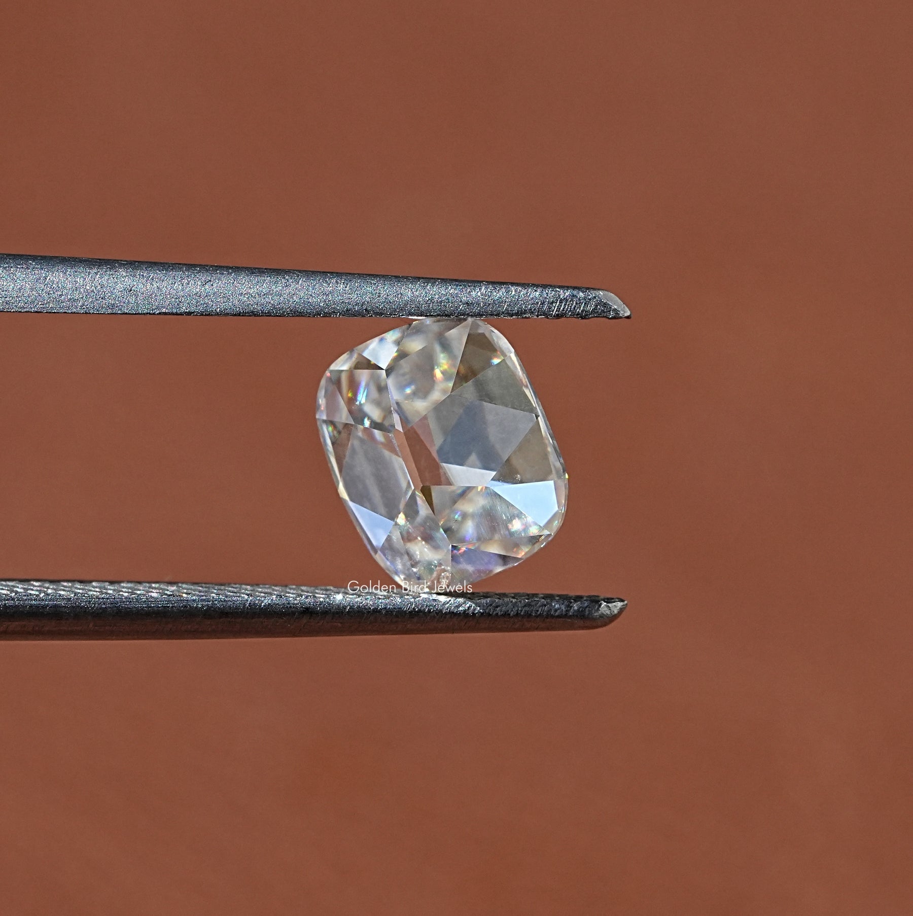 Near Colorless Old Mine Cushion Moissanite Loose Stone