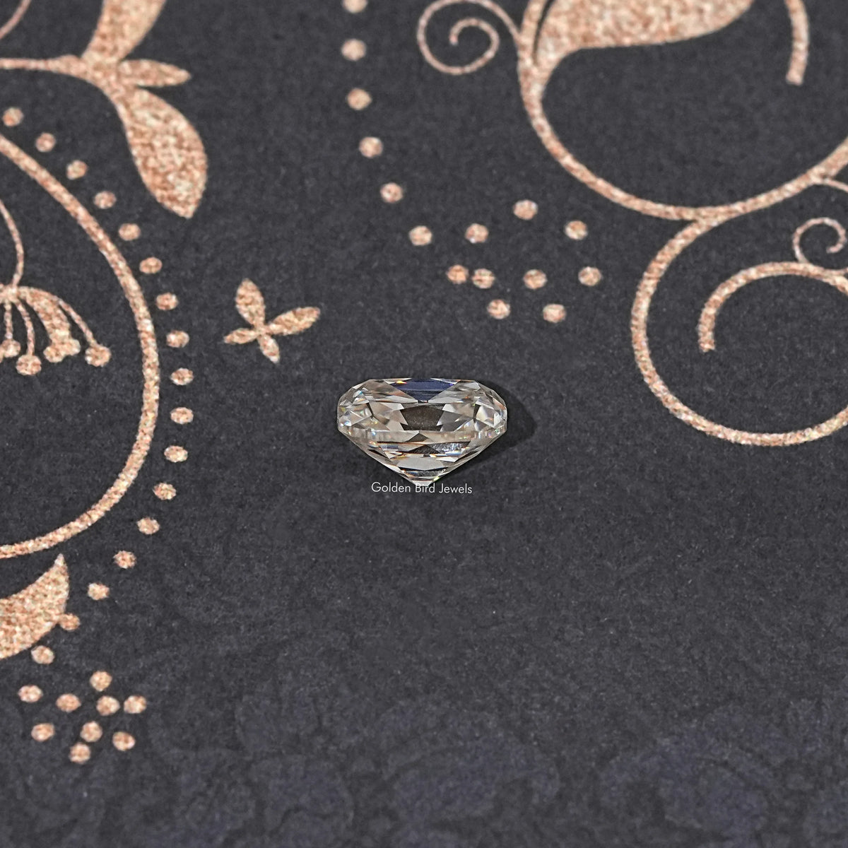 Side View Of Old Mine Cushion Cut Loose Moissanite Stone