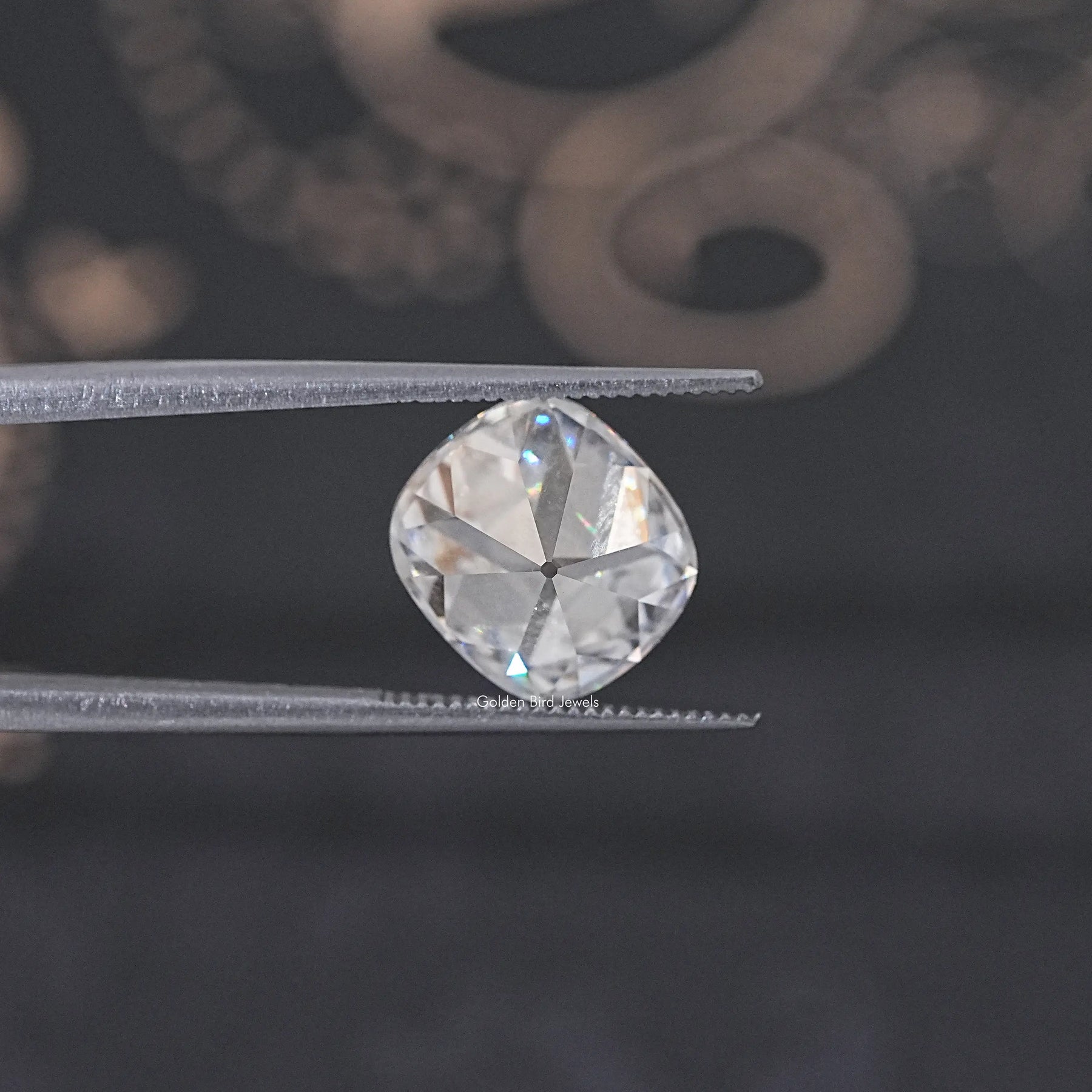 Colorless Old Mine Cut Cushion Loose Moissanite