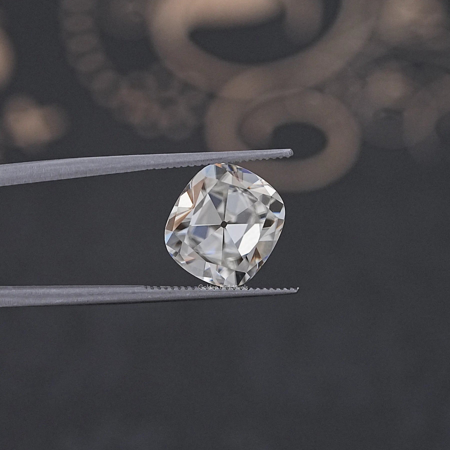 Colorless Old Mine Cut Cushion Loose Moissanite