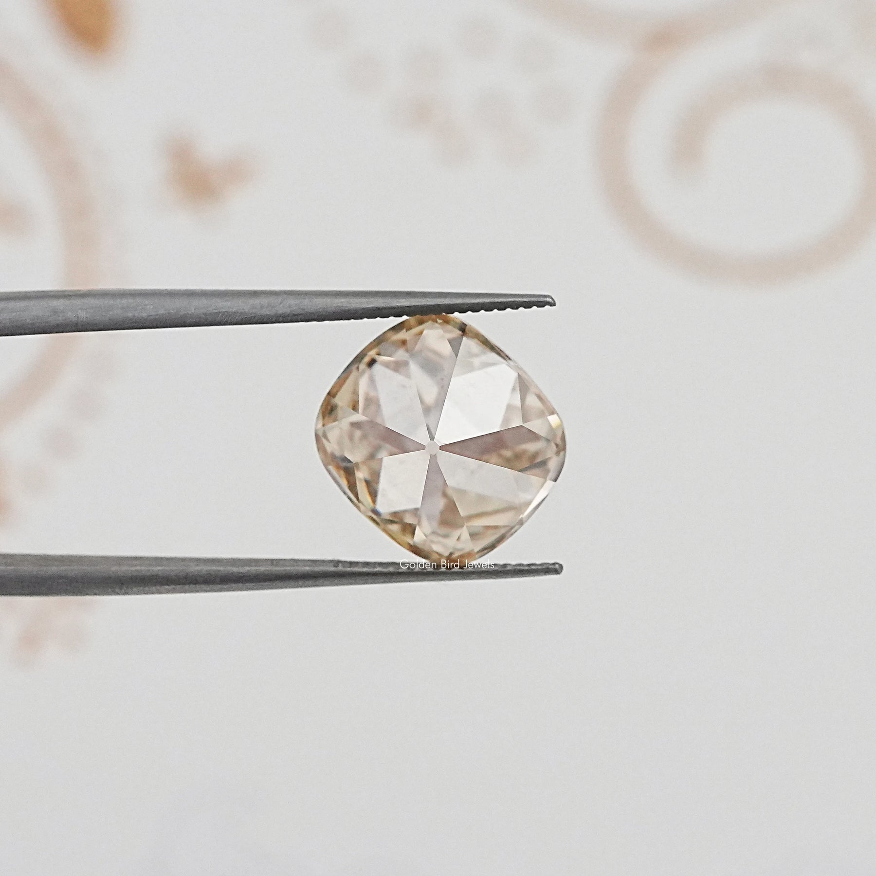 Yellow Old Mine Cut Cushion Loose Moissanite