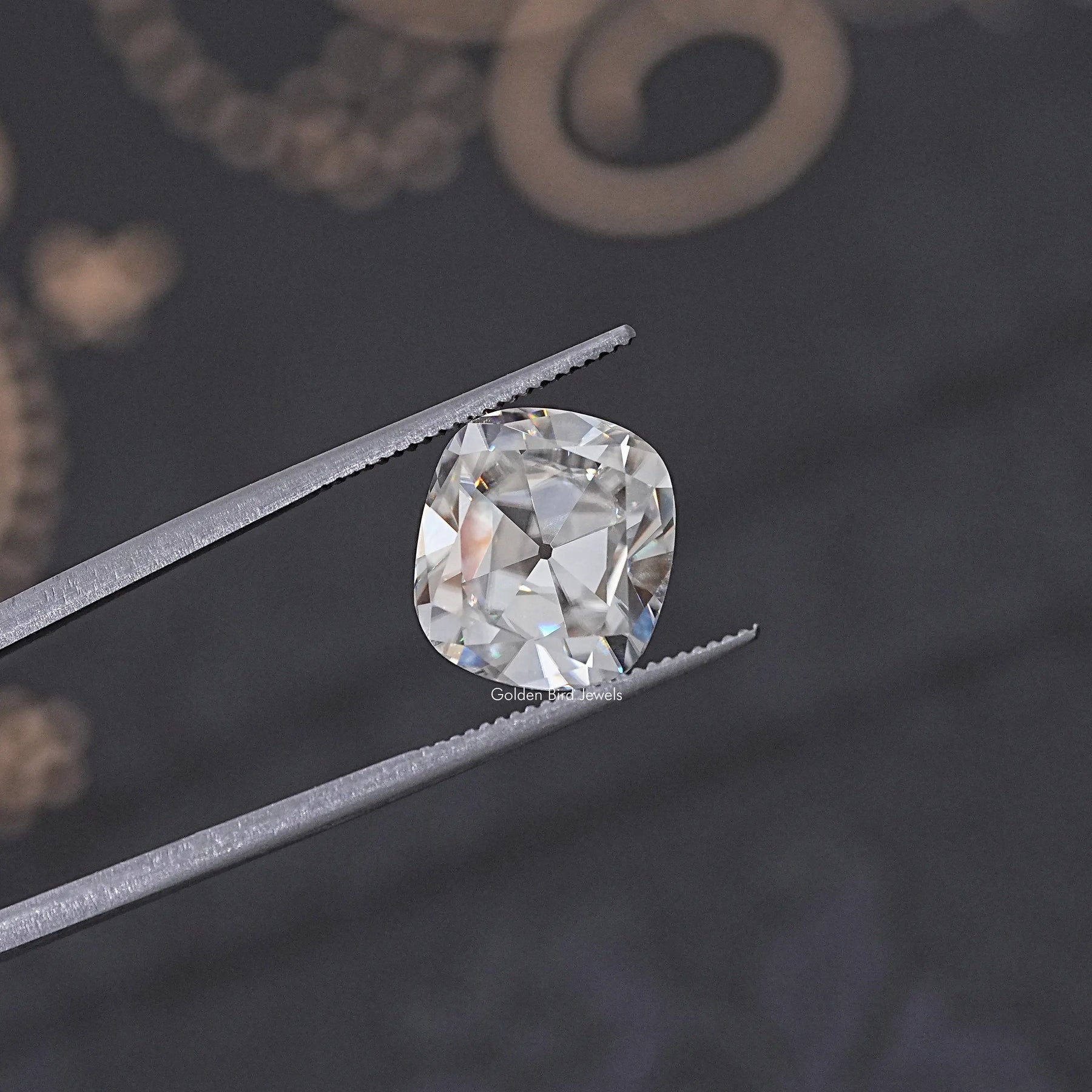 Colorless Old Mine Cut Cushion Loose Moissanite