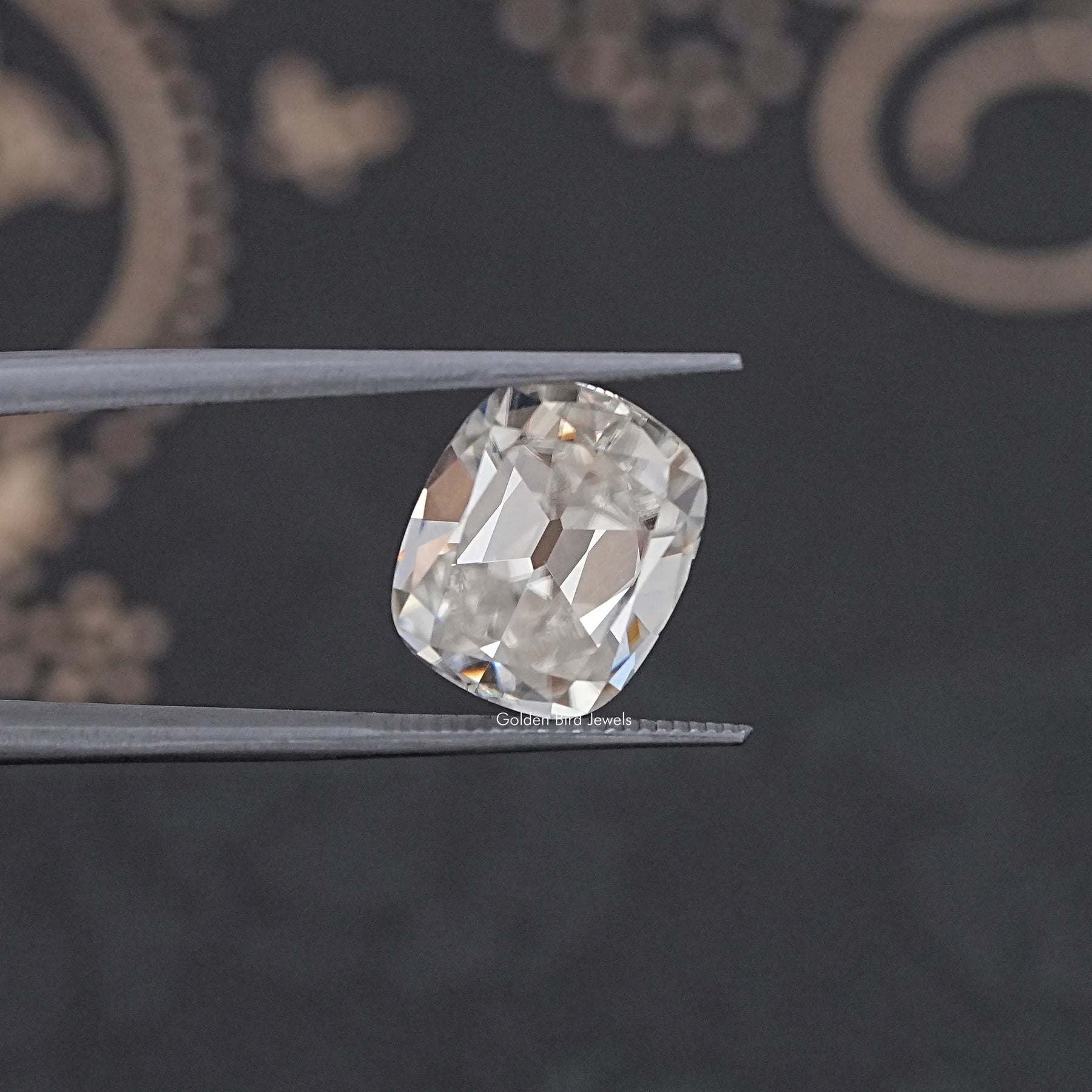 Colorless Old Mine Cushion Loose Moissanite Stone