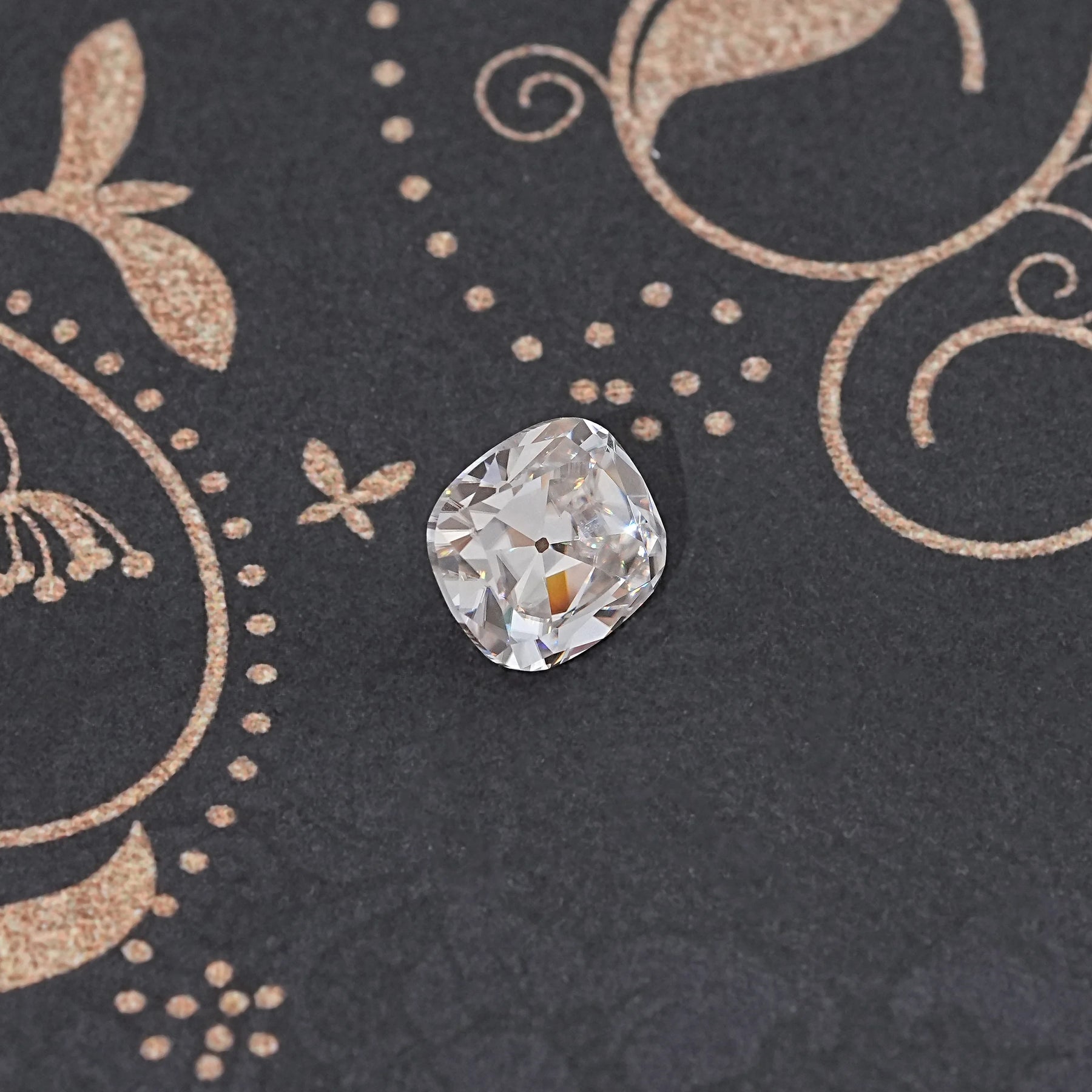 Near Colorless Old Mine Cut Cushion Loose Moissanite