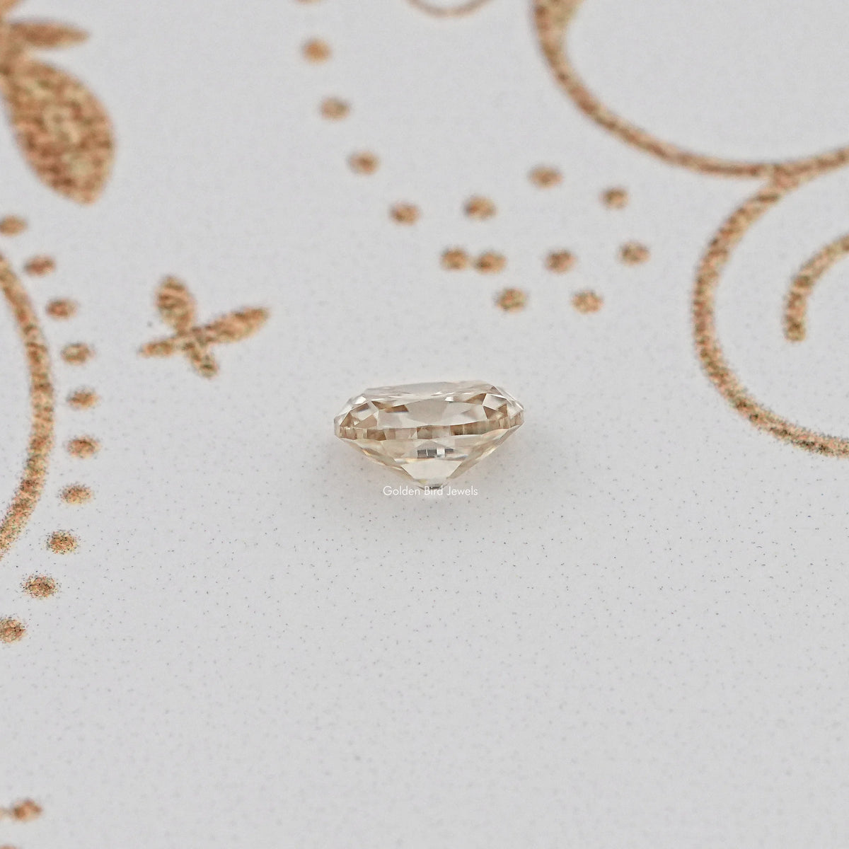 Side View Of Old Mine Cushion Cut Loose Moissanite Stone