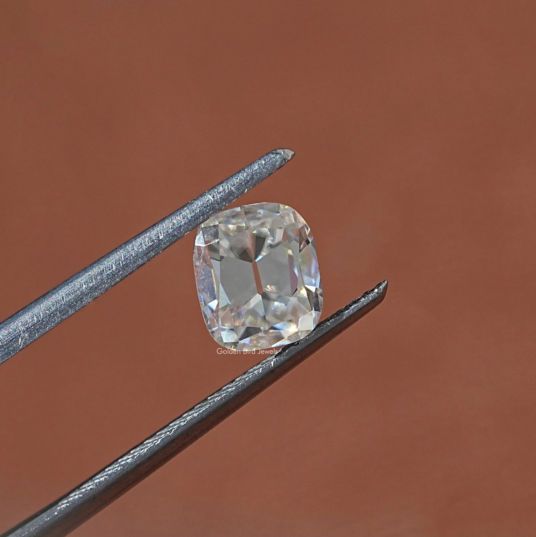 Near Colorless Old Mine Cushion Moissanite Loose Stone