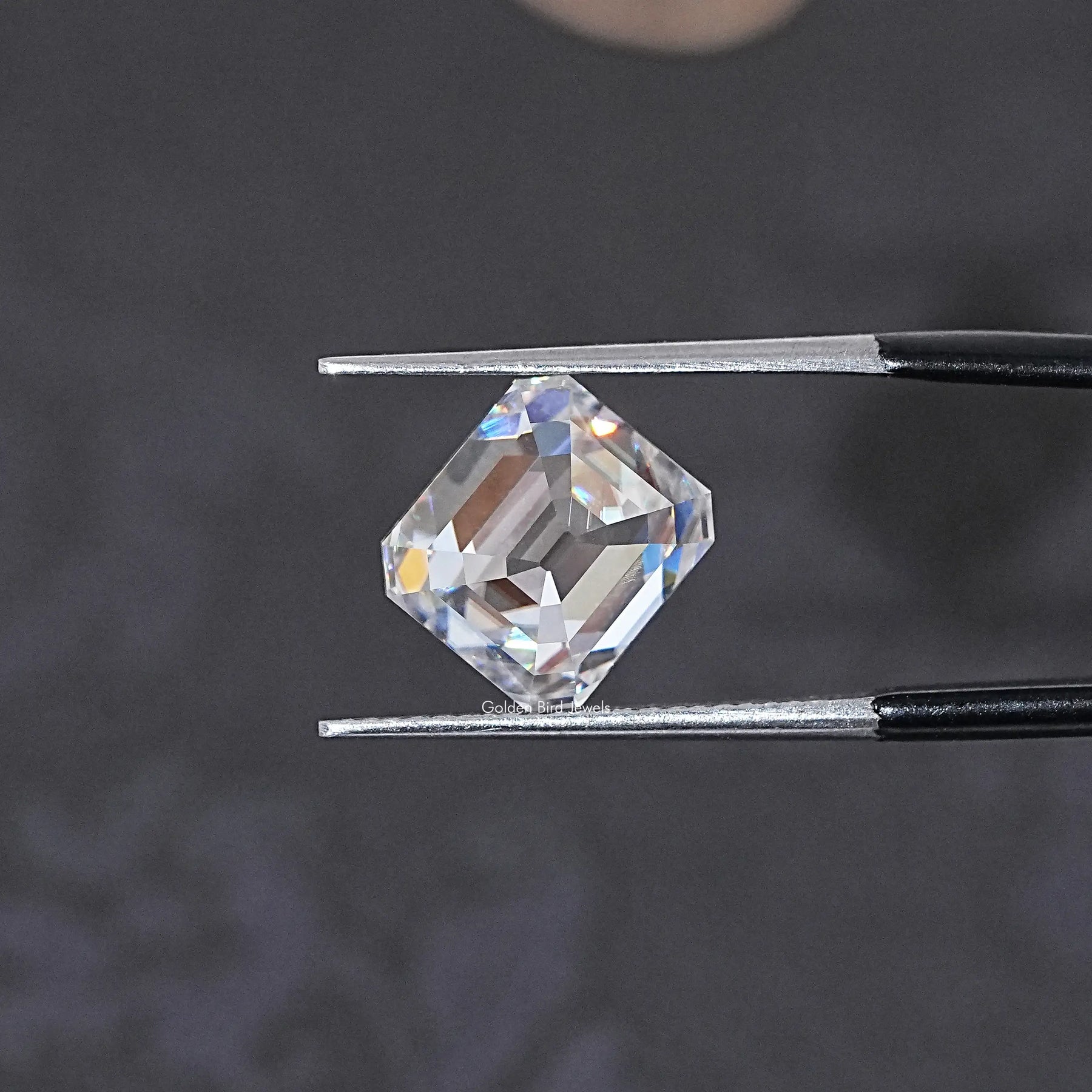 Colorless Old Mine Asscher Cut Loose Moissanite