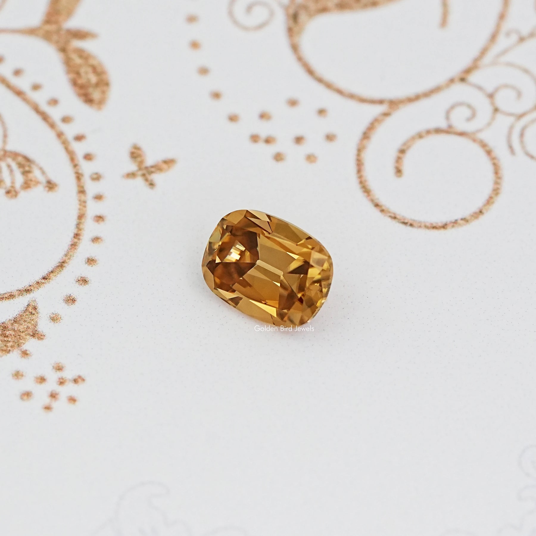 Champagne Old Mine Cut Cushion Loose Moissanite