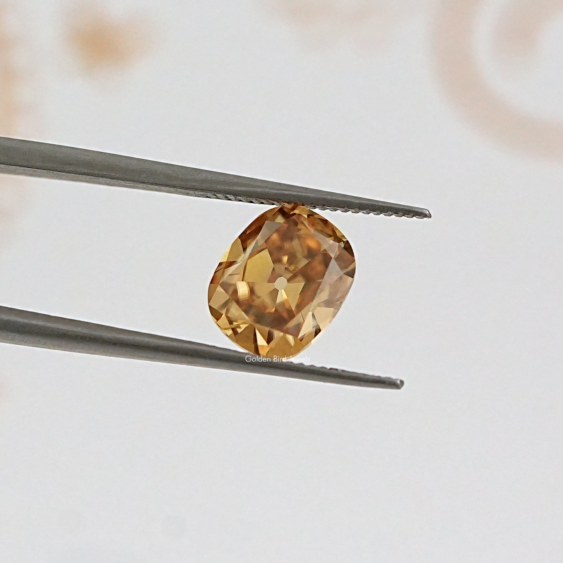 Champagne Old Mine Cushion Loose Moissanite Stone