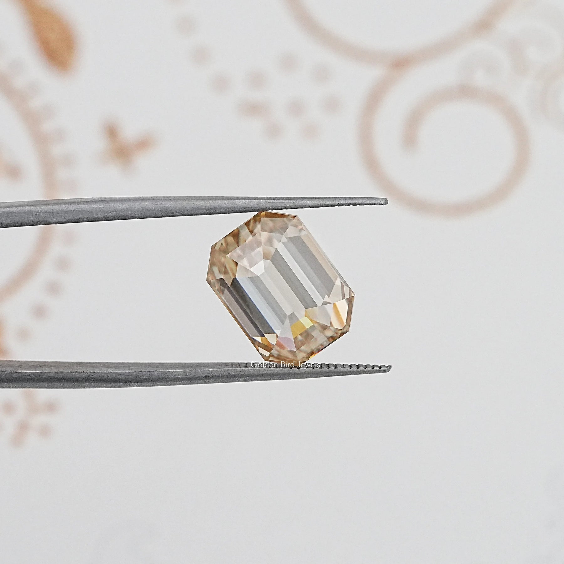 Old Mine Cut Emerald Loose Moissanite