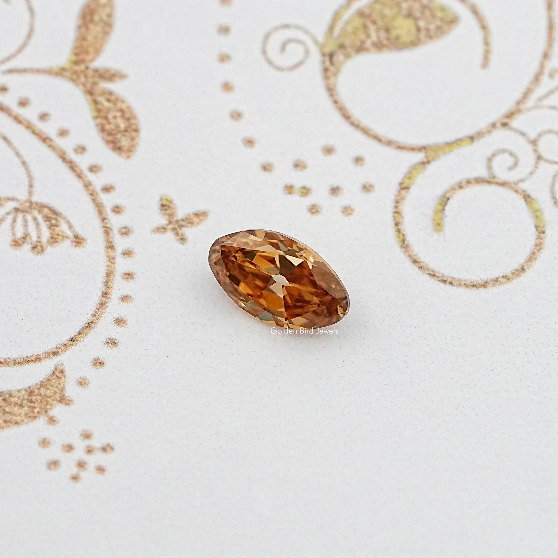 Champagne Old Mine Cut Moval Loose Moissanite
