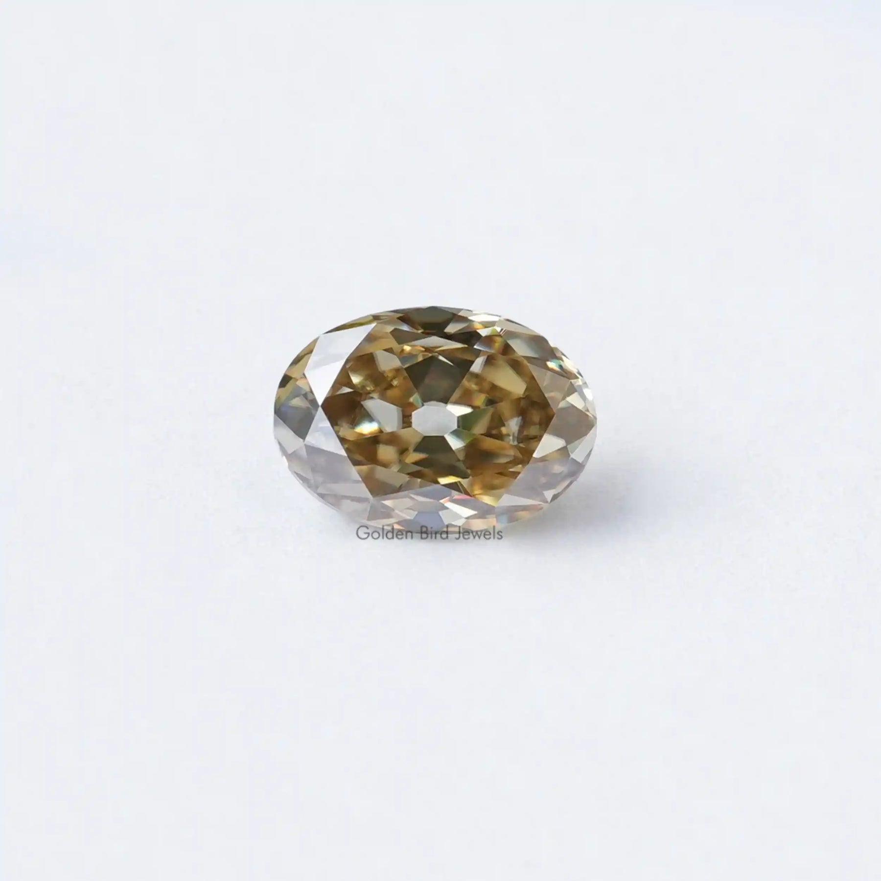 Top View of Moissanite Oval Cut Loose Stone