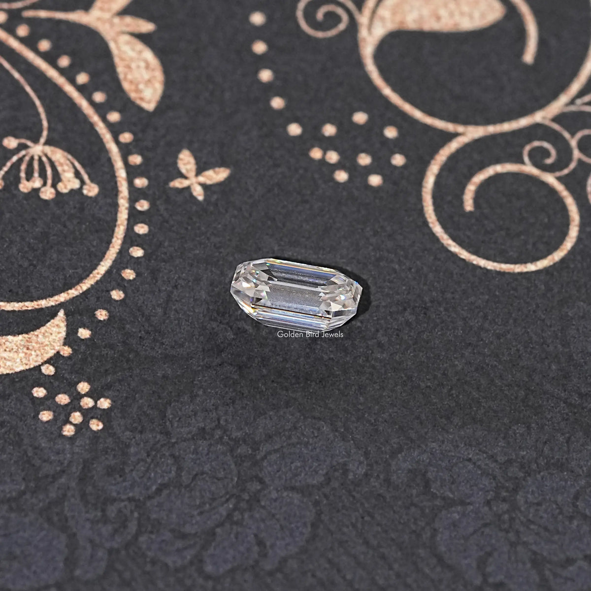 Side View Of Emerald Cut Loose Moissanite