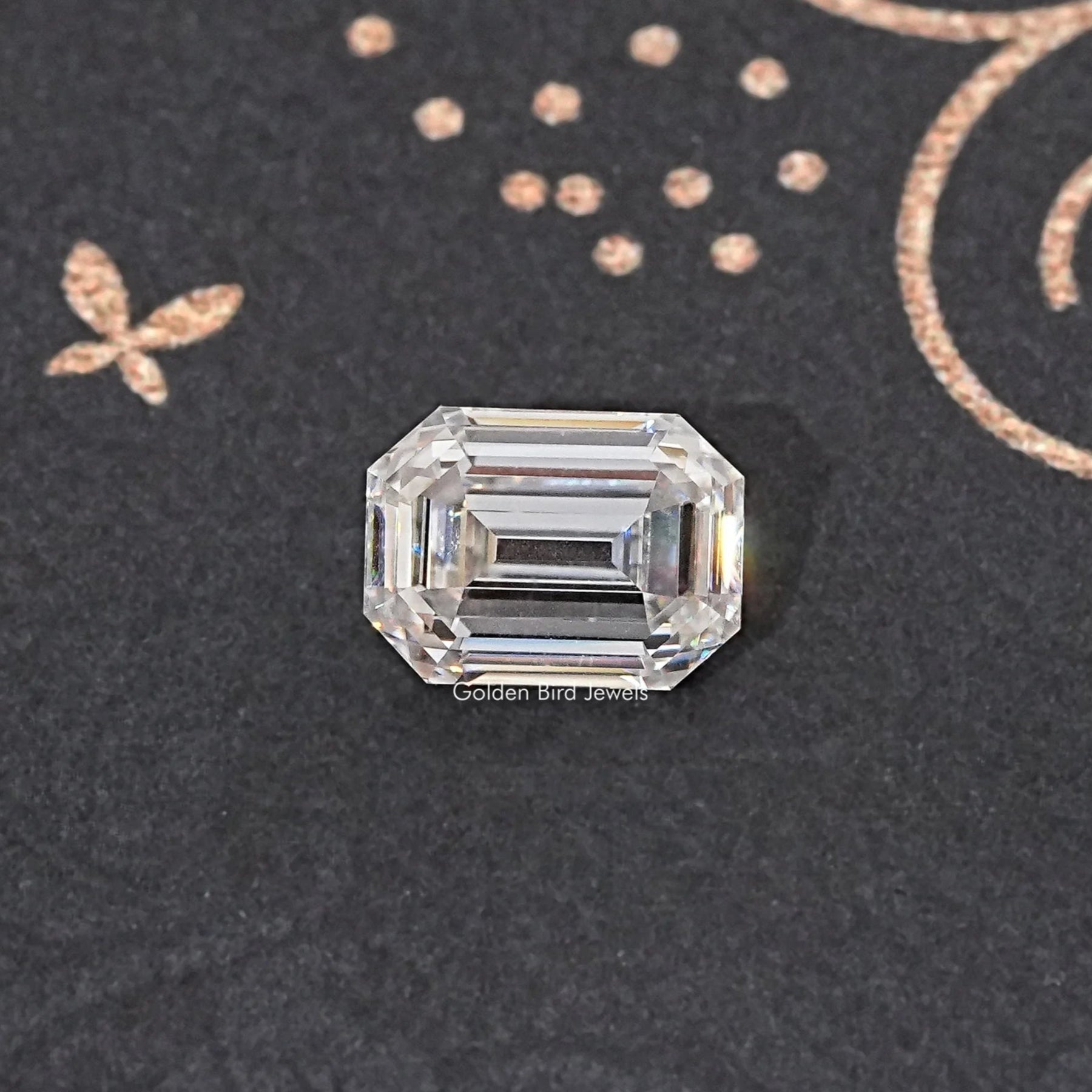 View Of Old Mine Emerald Loose Moissanite Stone