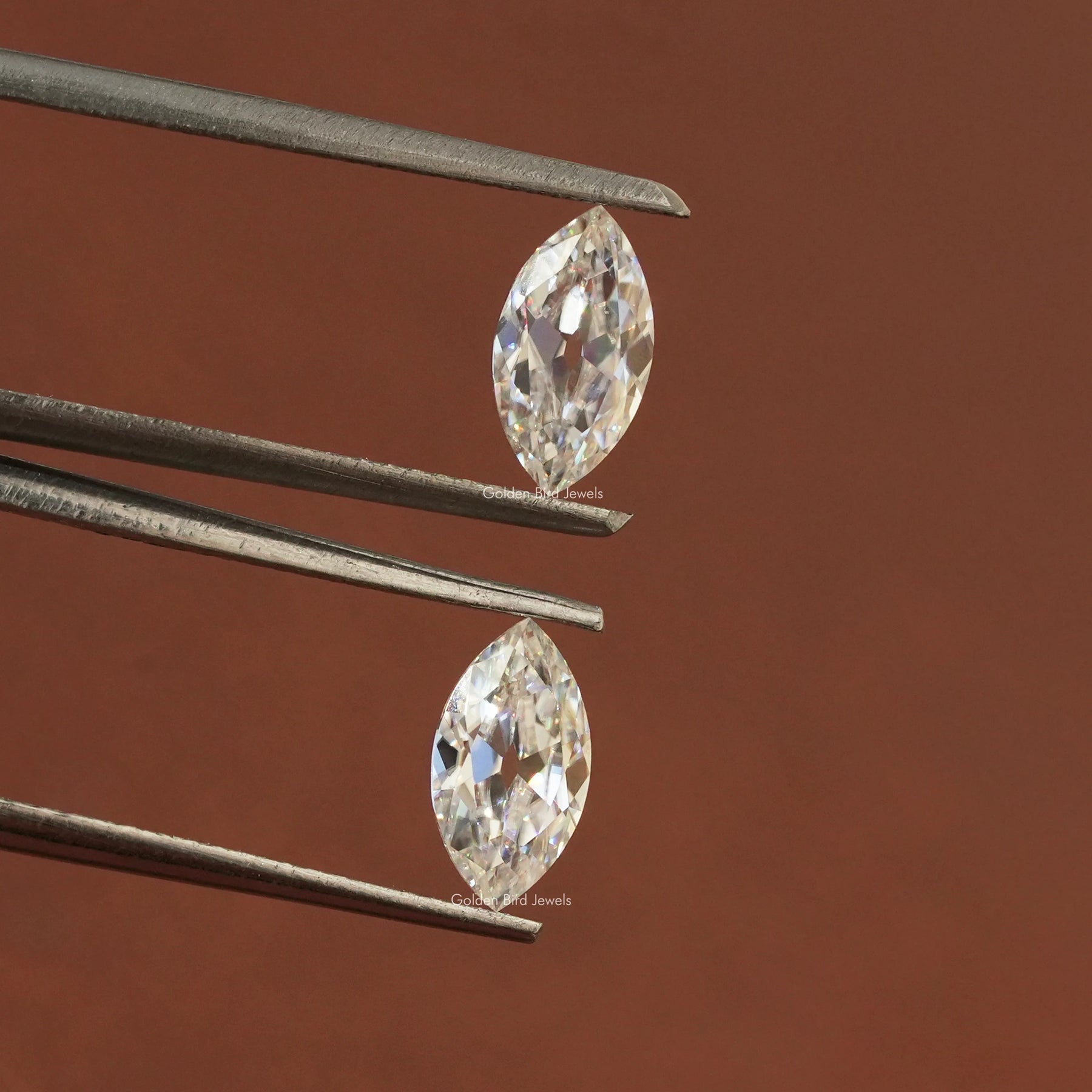 In Tweezer View Of Colorless Old Mine Marquise Cut Loose