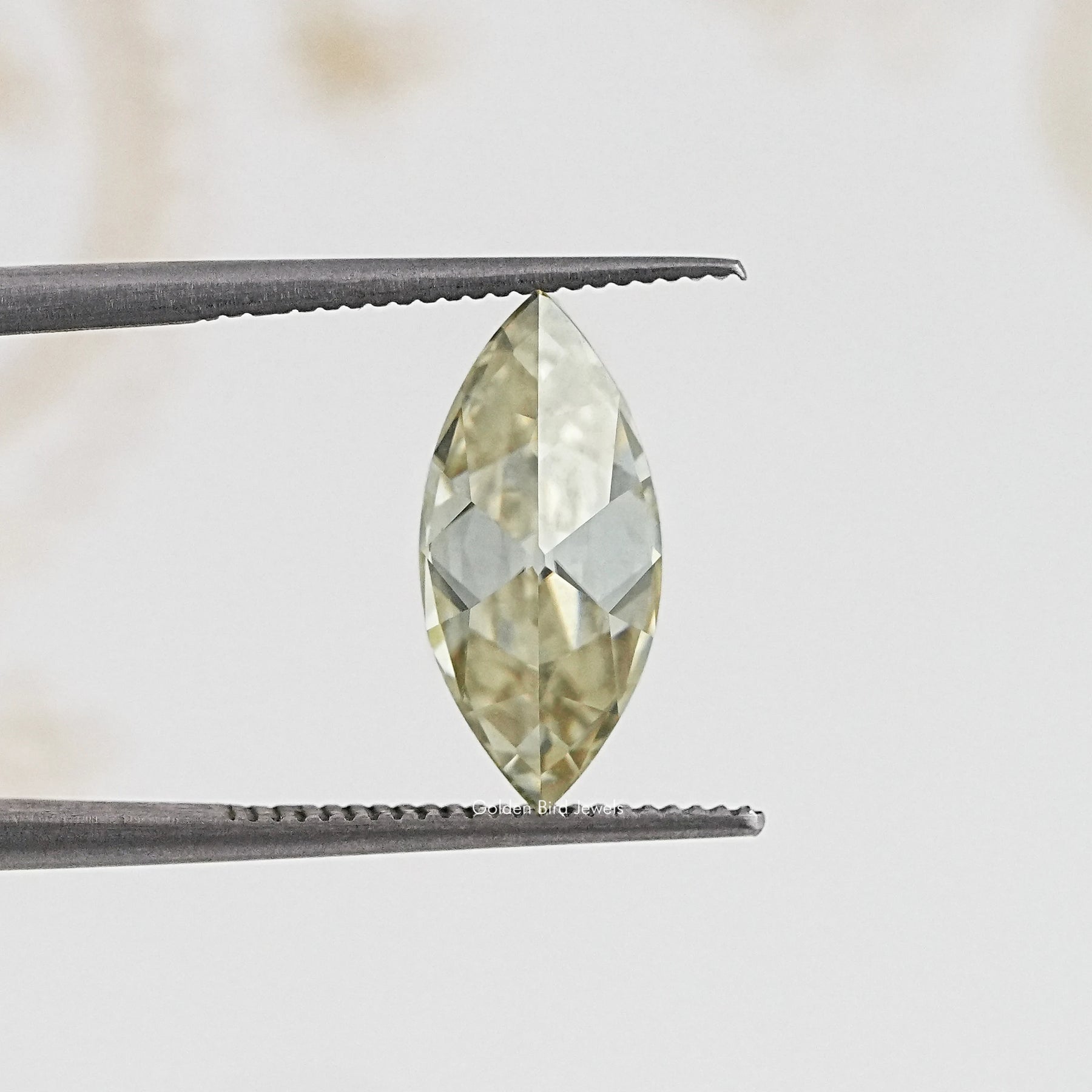 Detailed View Of Old Mine Marquise Cut Loose Moissanite Stone