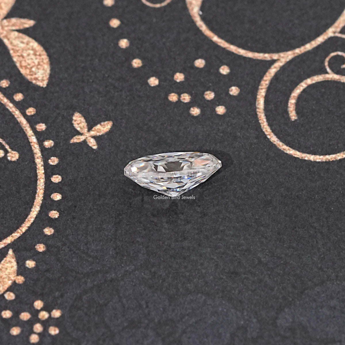 Side View Of Old Mine Moval Cut Loose Moissanite Stone