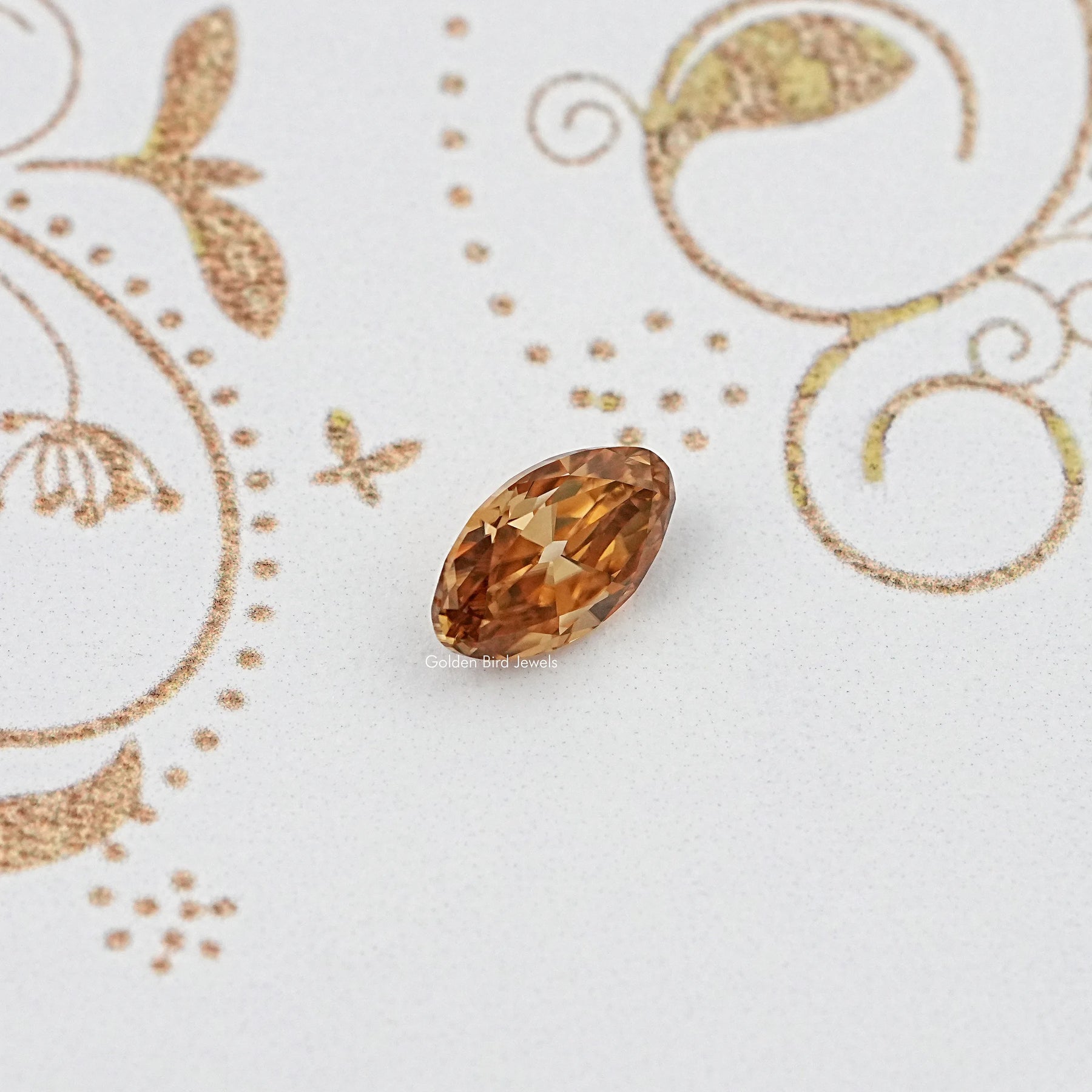 Champagne Old Mine Cut Moval Loose Moissanite