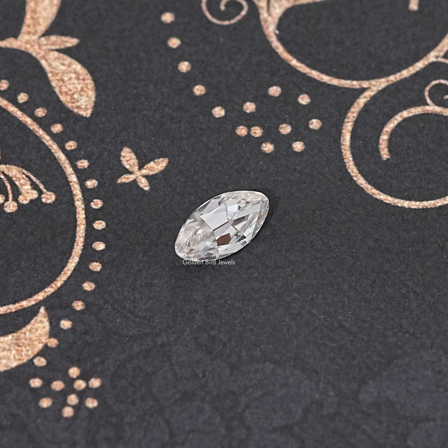 Top View of Moval Cut Loose Moissanite
