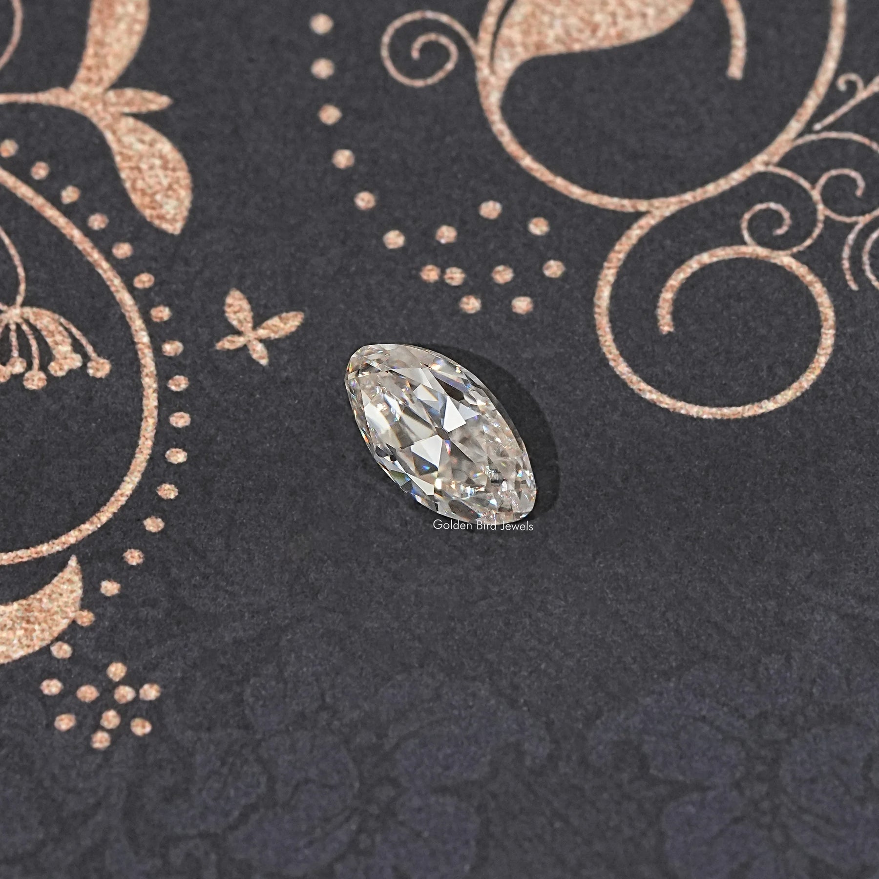 Top View of Old Mine Moval Cut Loose Moissanite Stone