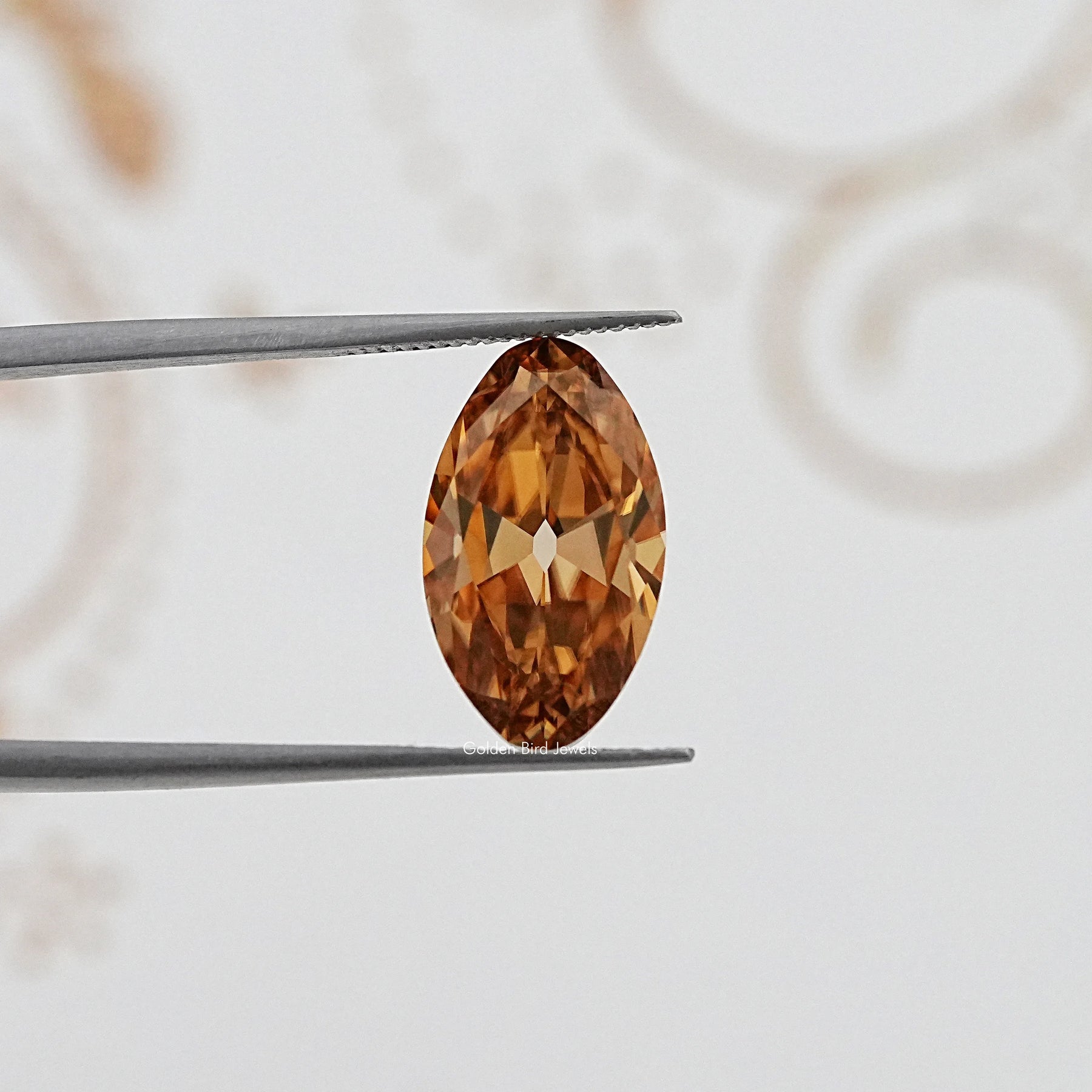 Champagne Old Mine Cut Moval Loose Moissanite