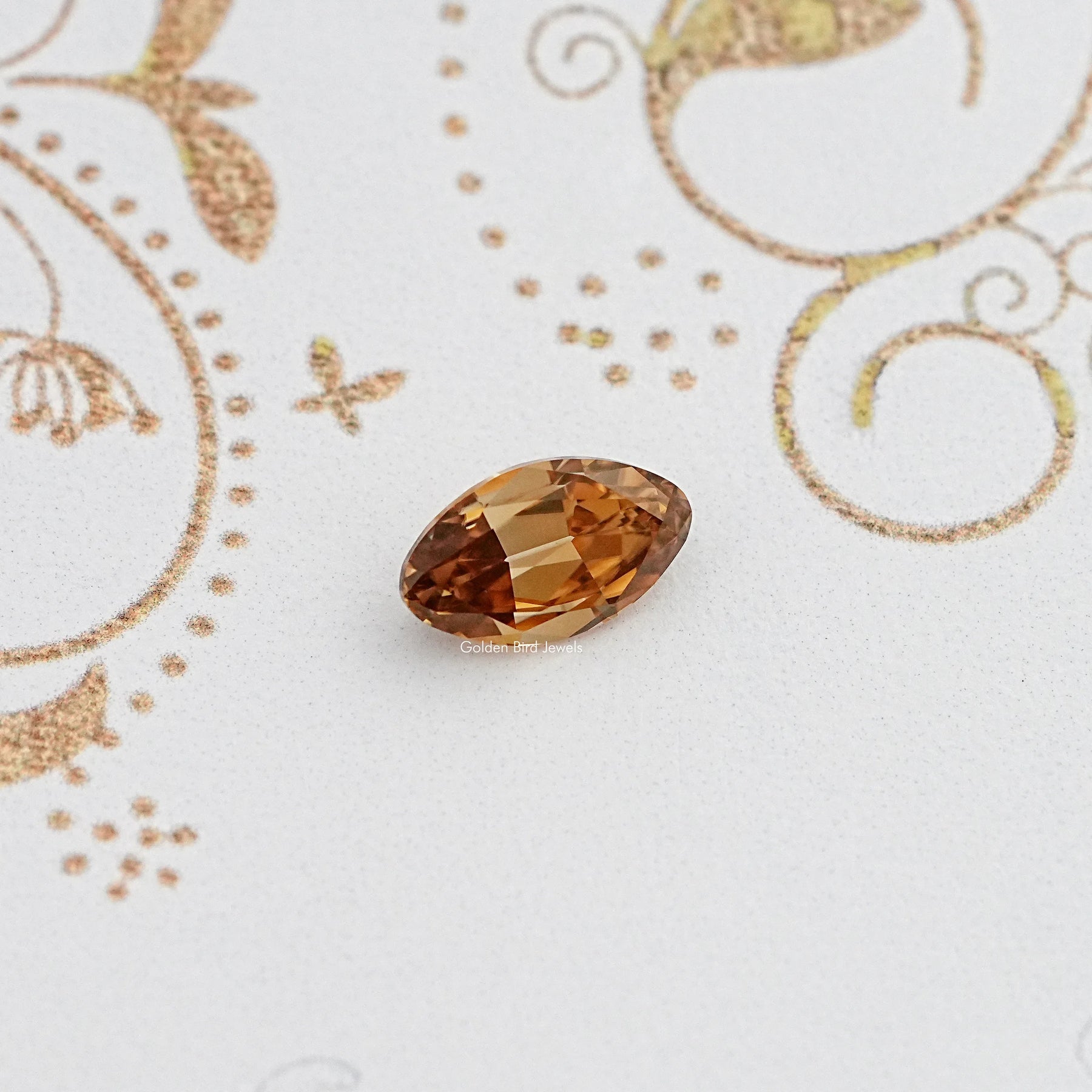 Front View Of Old Mine Moval Cut Loose Moissanite Stone