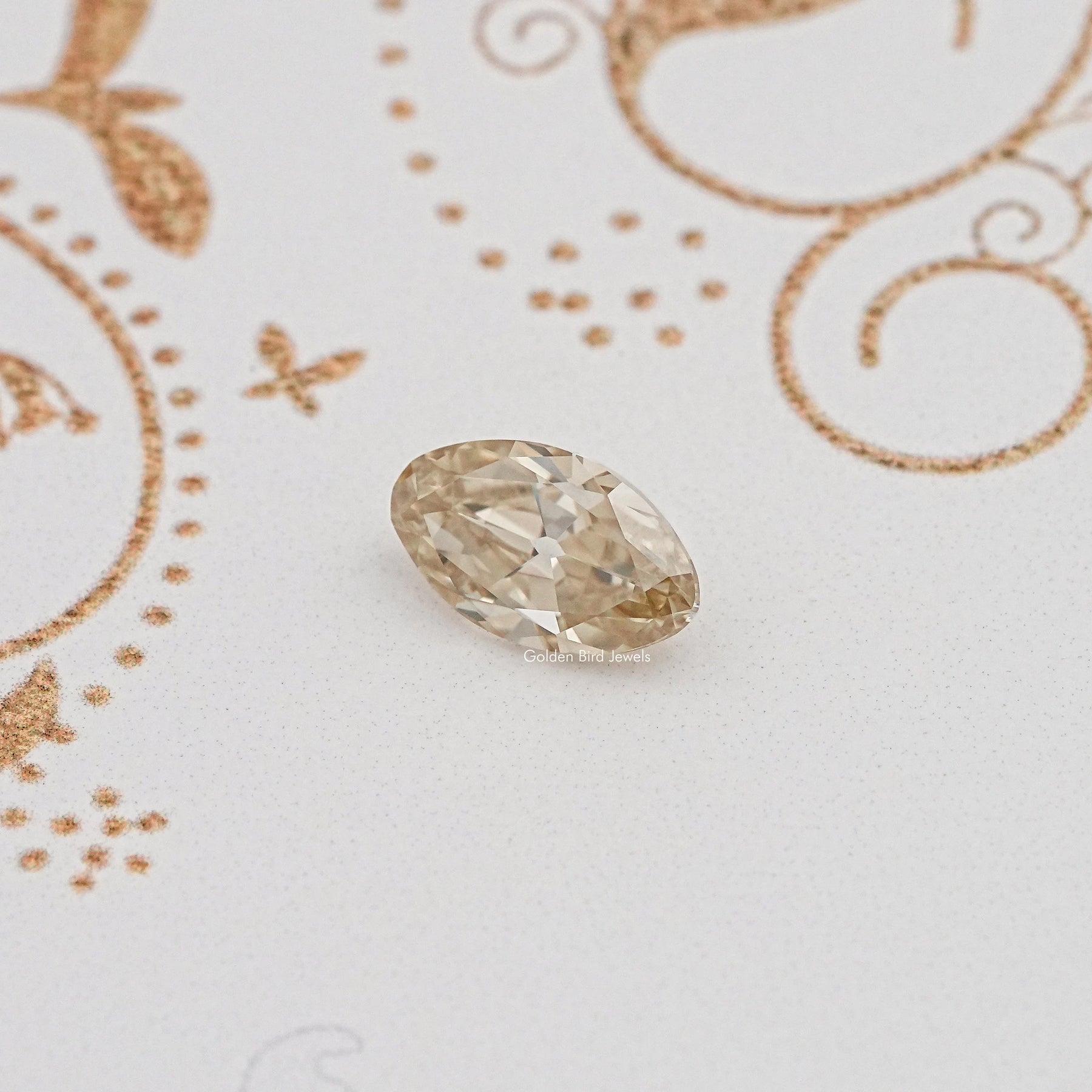 Top View of Old Mine Moval Cut Loose Moissanite Stone