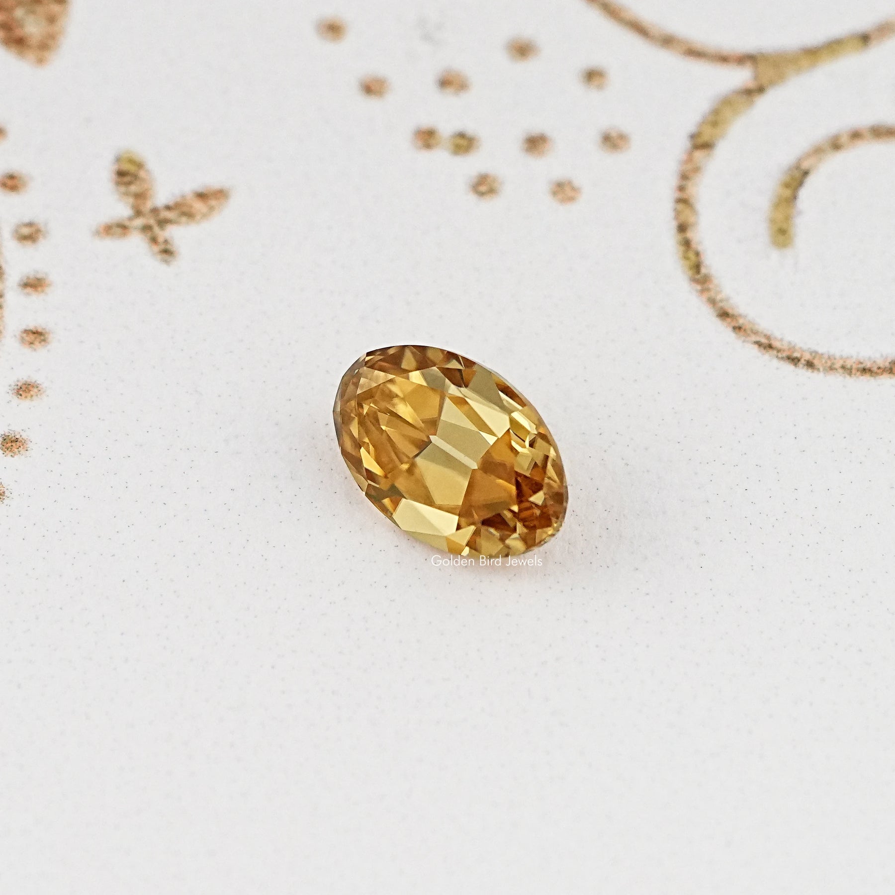 Front View Of Old Mine Oval Cut Loose Moissanite Stone