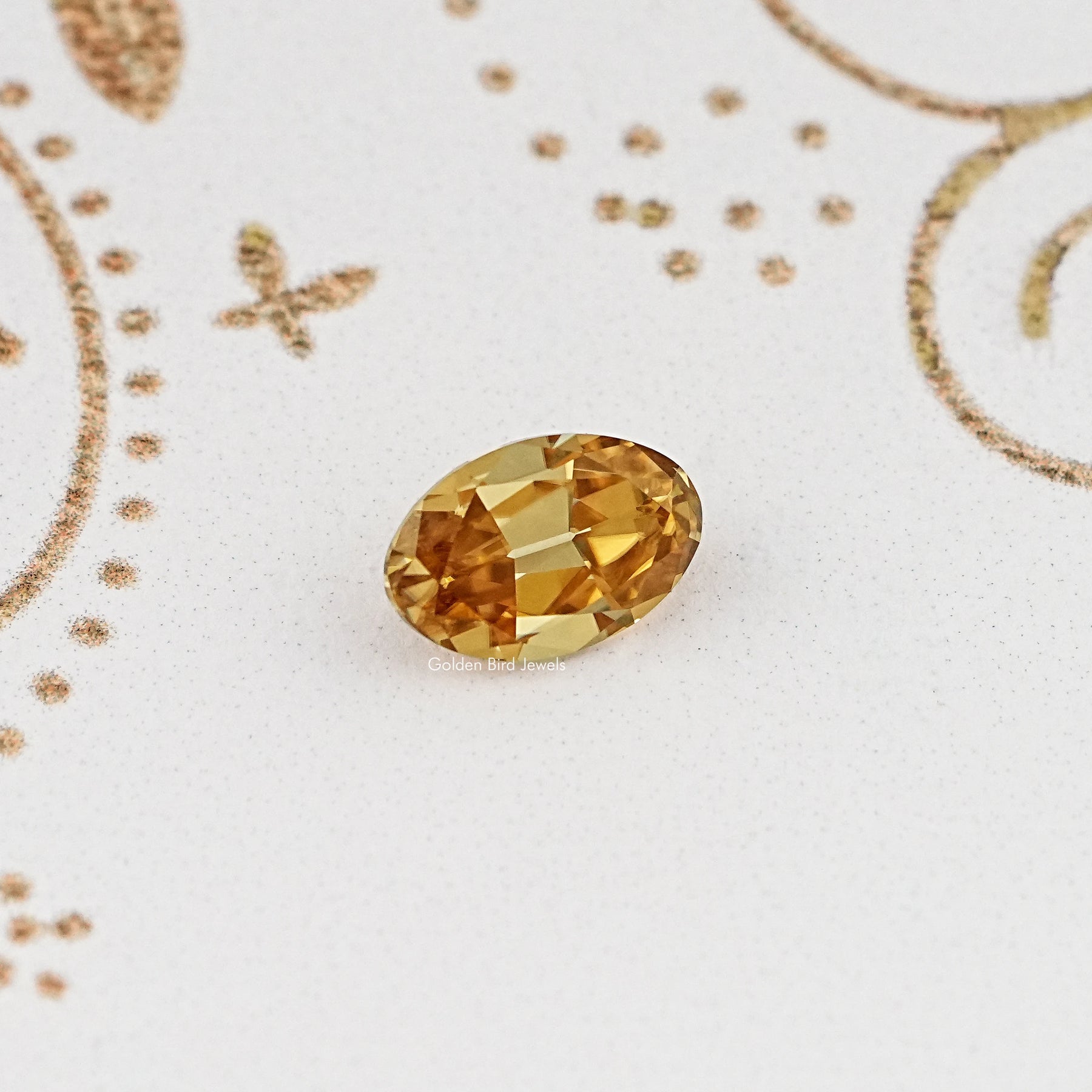 Top View of Old Mine Oval Cut Loose Moissanite Stone