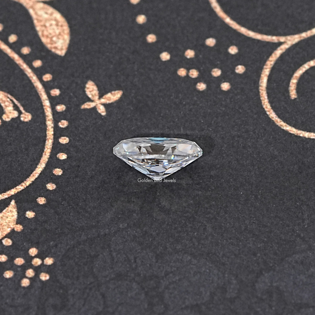 Side View Of Old Mine Oval Cut Loose Moissanite Stone