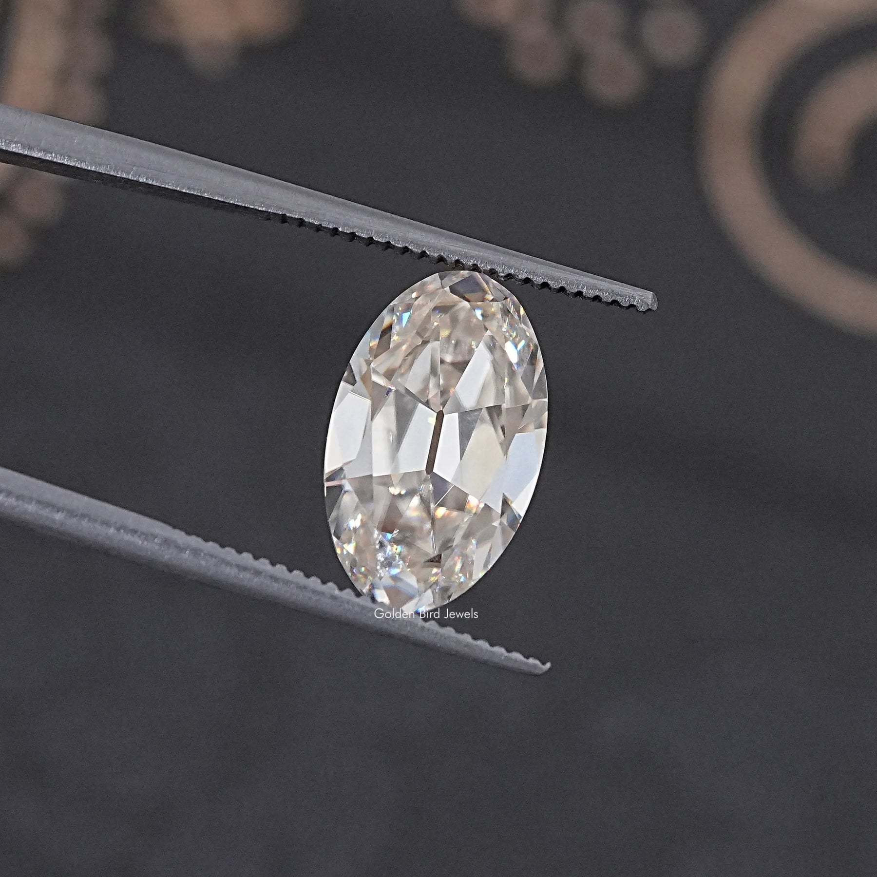 Old Mine Oval Cut Loose Moissanite Stone