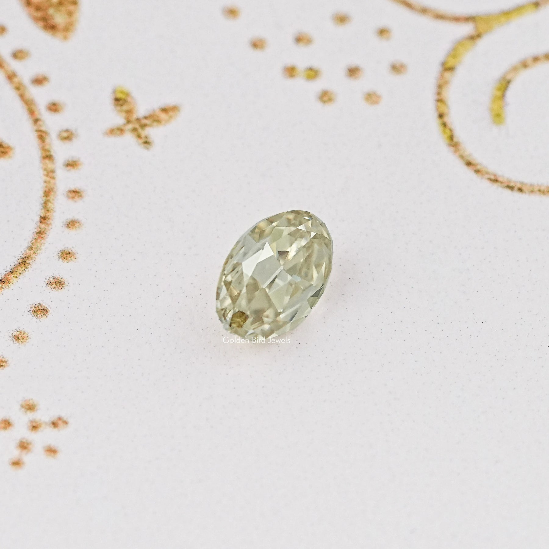 Top View of Old Mine Oval Cut Loose Moissanite Stone