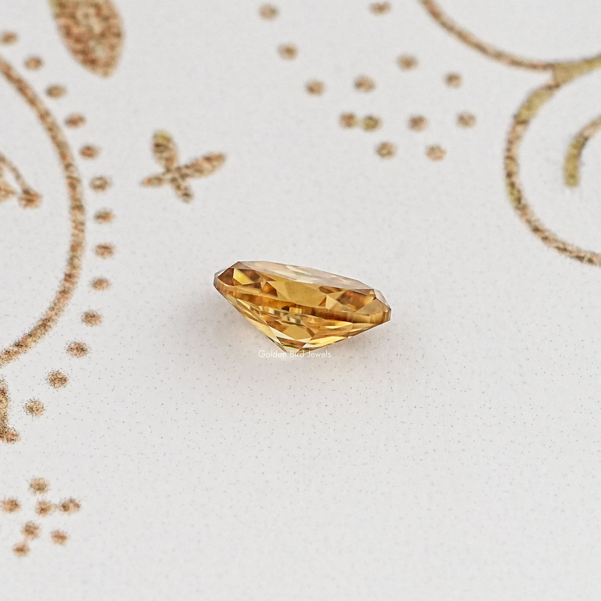 Side View Of Old Mine Oval Cut Loose Moissanite Stone