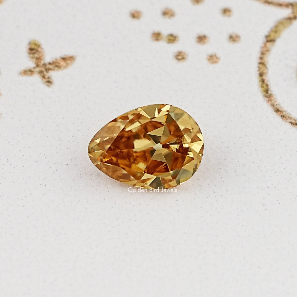 View Of Old Mine Pear Cut Loose Moissanite Stone