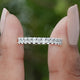 Oval Moissanite Half Eternity Stacking Band