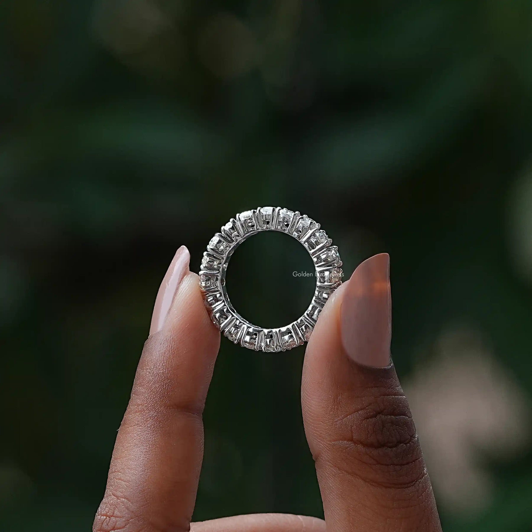 Moissanit-Ring im Birnenschliff für Damen