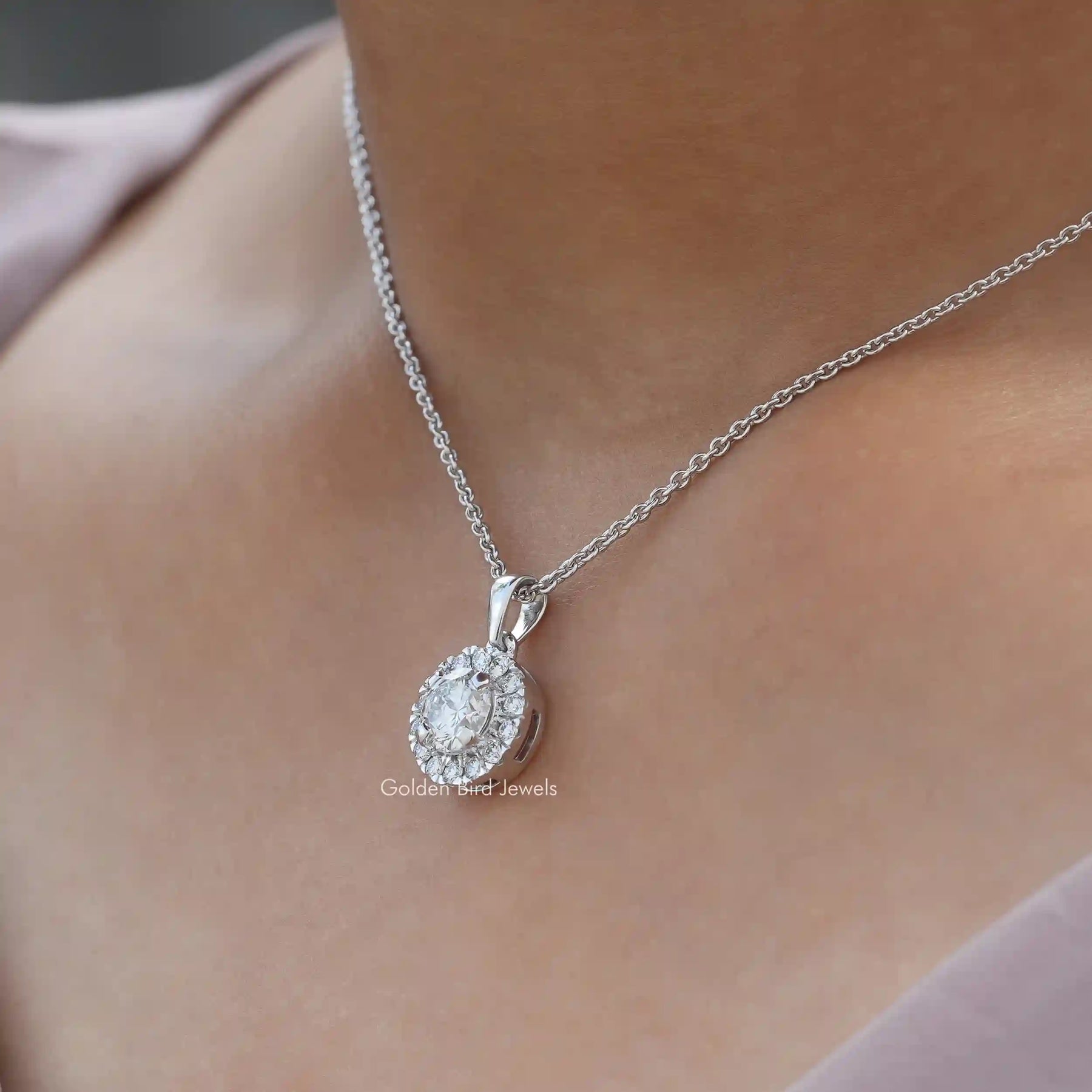 Close view of diamond chain bracelet in secure setting