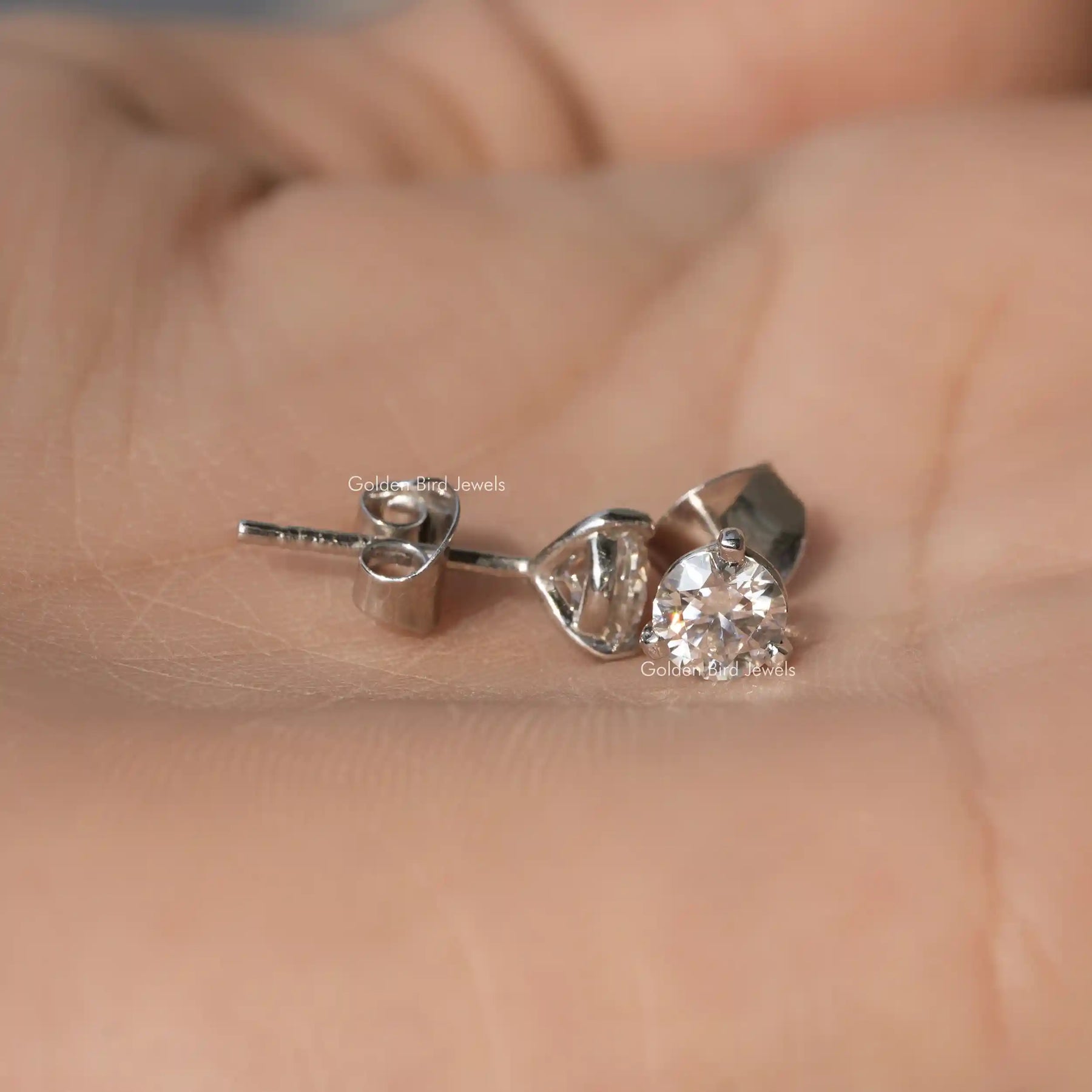 Front and back view of the martini  earrings