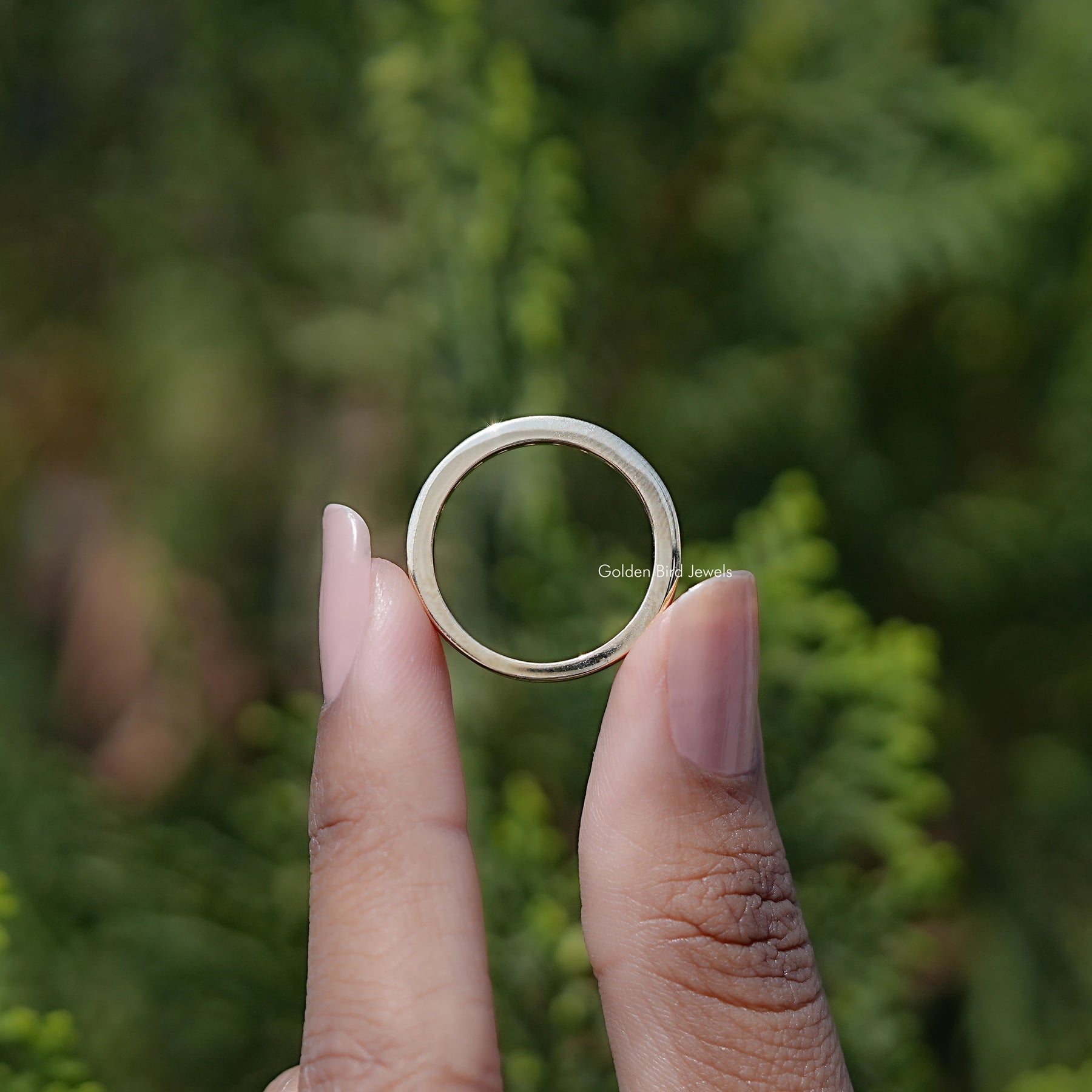 Round Cut Moissanite Half Eternity Channel Set Band