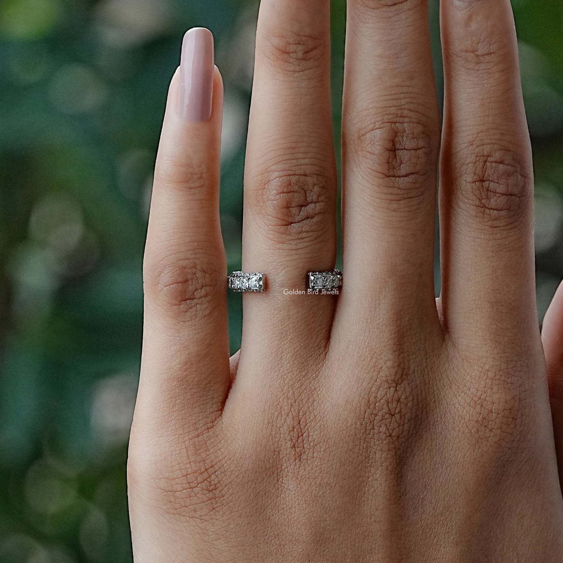 Round Moissanite Open Full Eternity Stacking Band